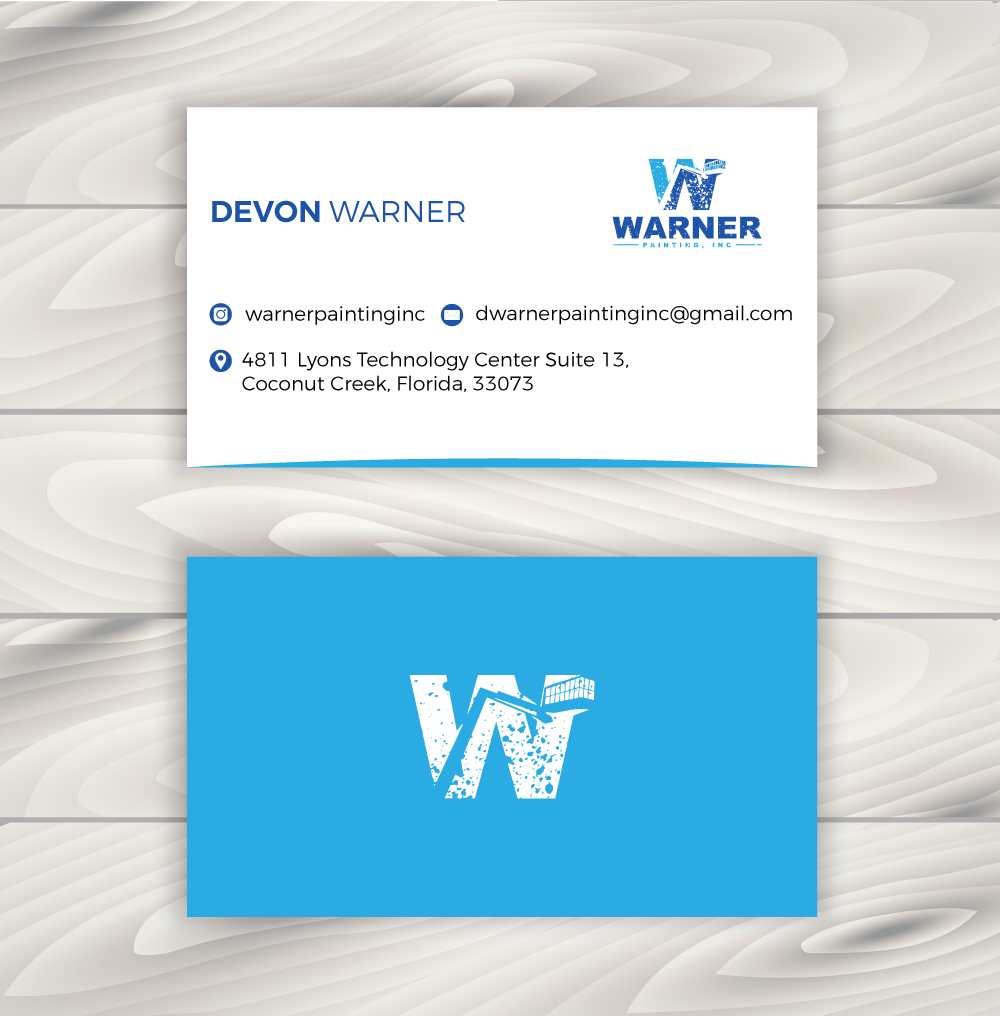 Business Card Design by RA-bica for Warner Painting, Inc. | Design #37754569