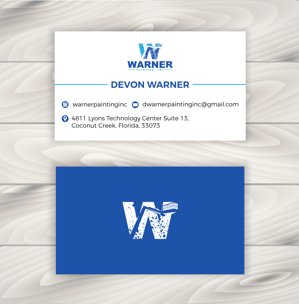 Business Card Design by RA-bica for Warner Painting, Inc. | Design #37754570