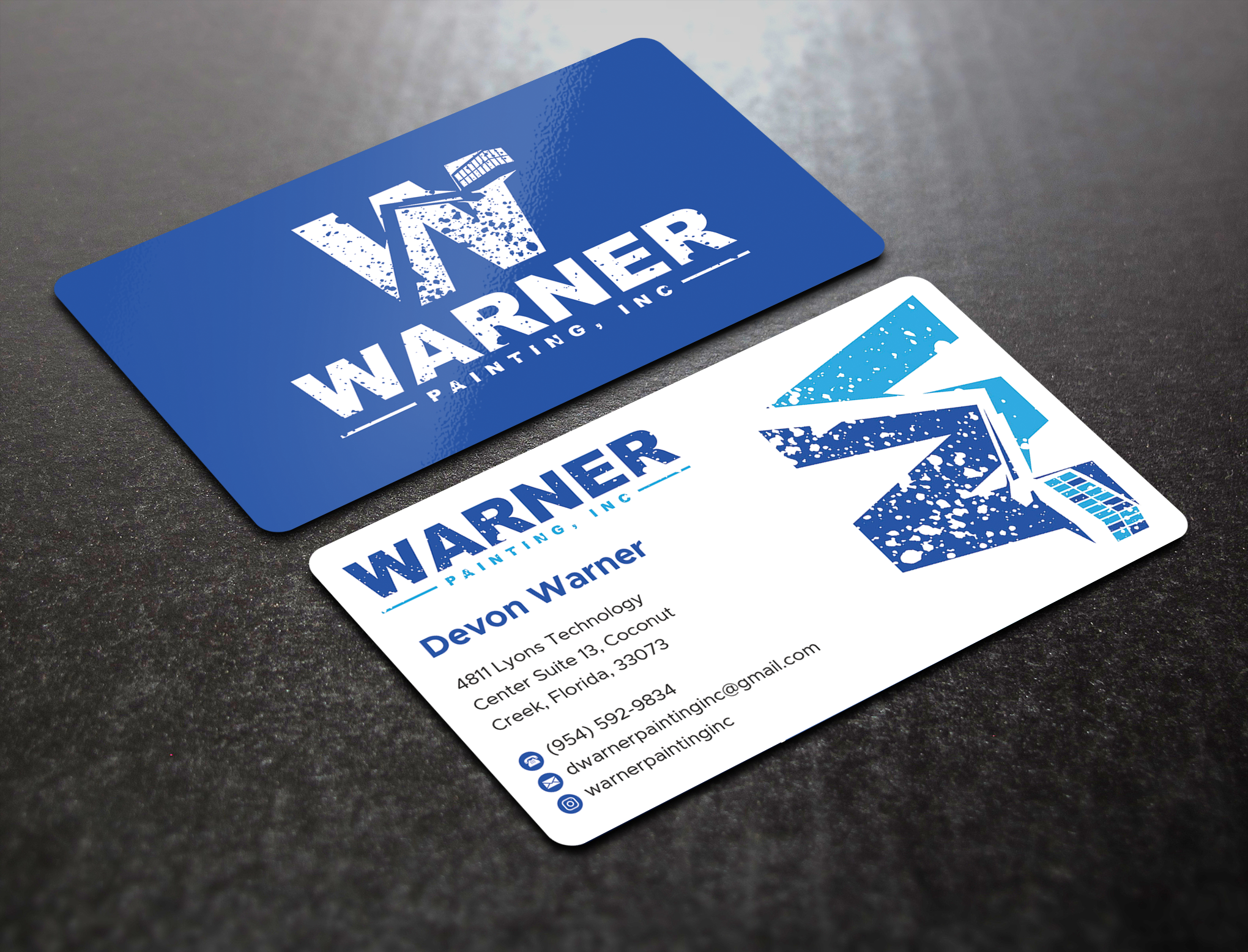 Business Card Design by Expert Bappy for Warner Painting, Inc. | Design #37753339
