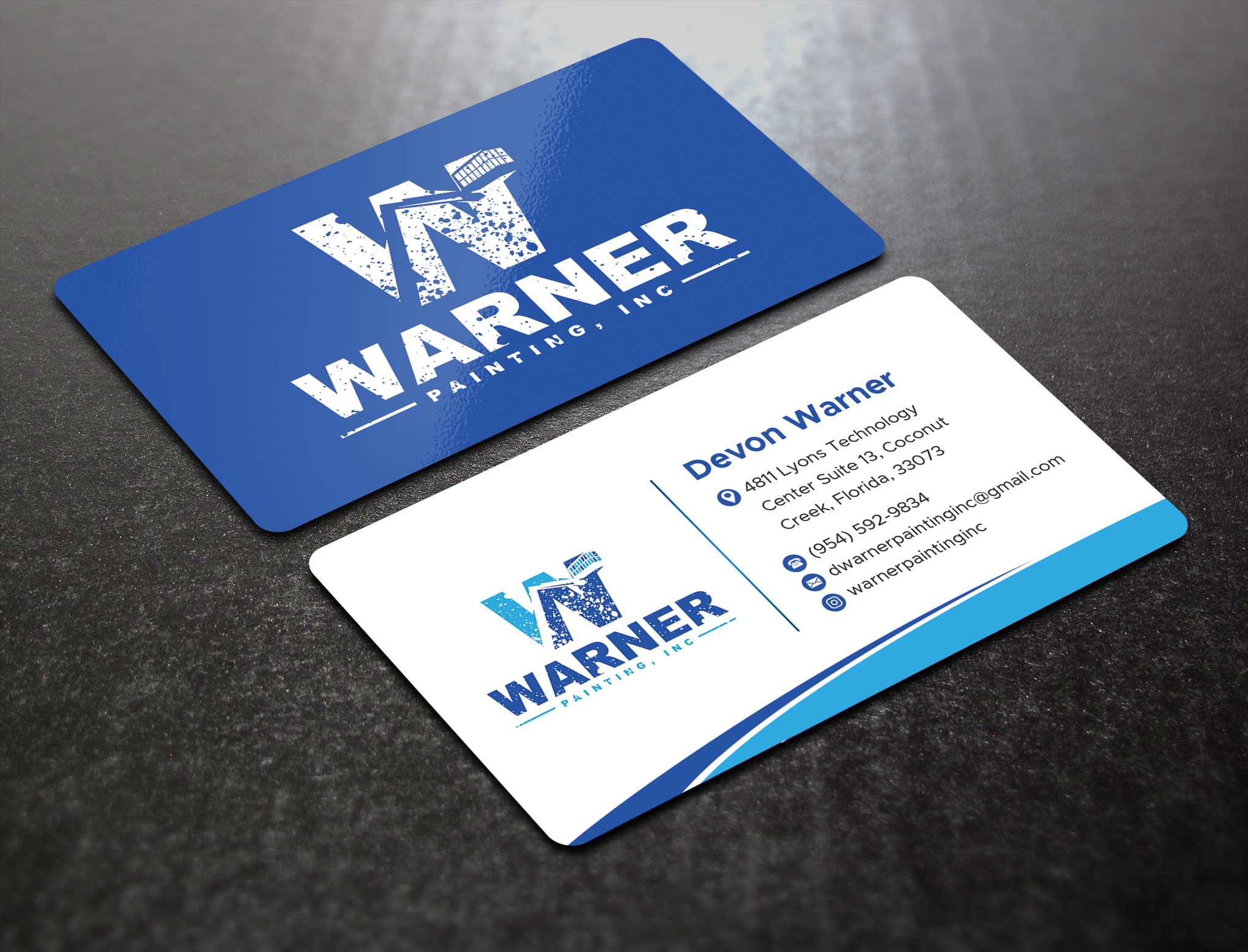 Business Card Design by Expert Bappy for Warner Painting, Inc. | Design #37753373