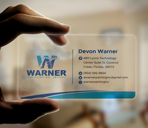 Business Card Design by Expert Bappy for Warner Painting, Inc. | Design: #37753374