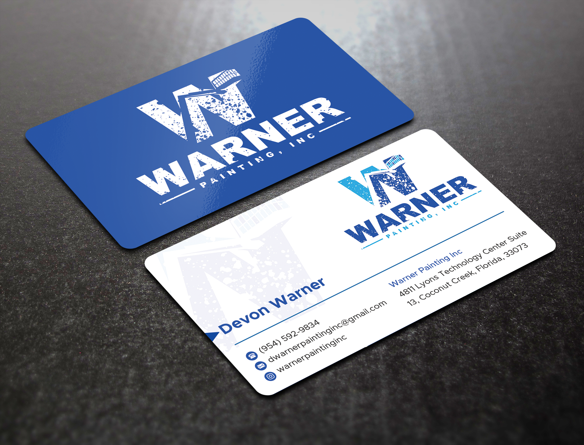Business Card Design by Expert Bappy for Warner Painting, Inc. | Design #37753387