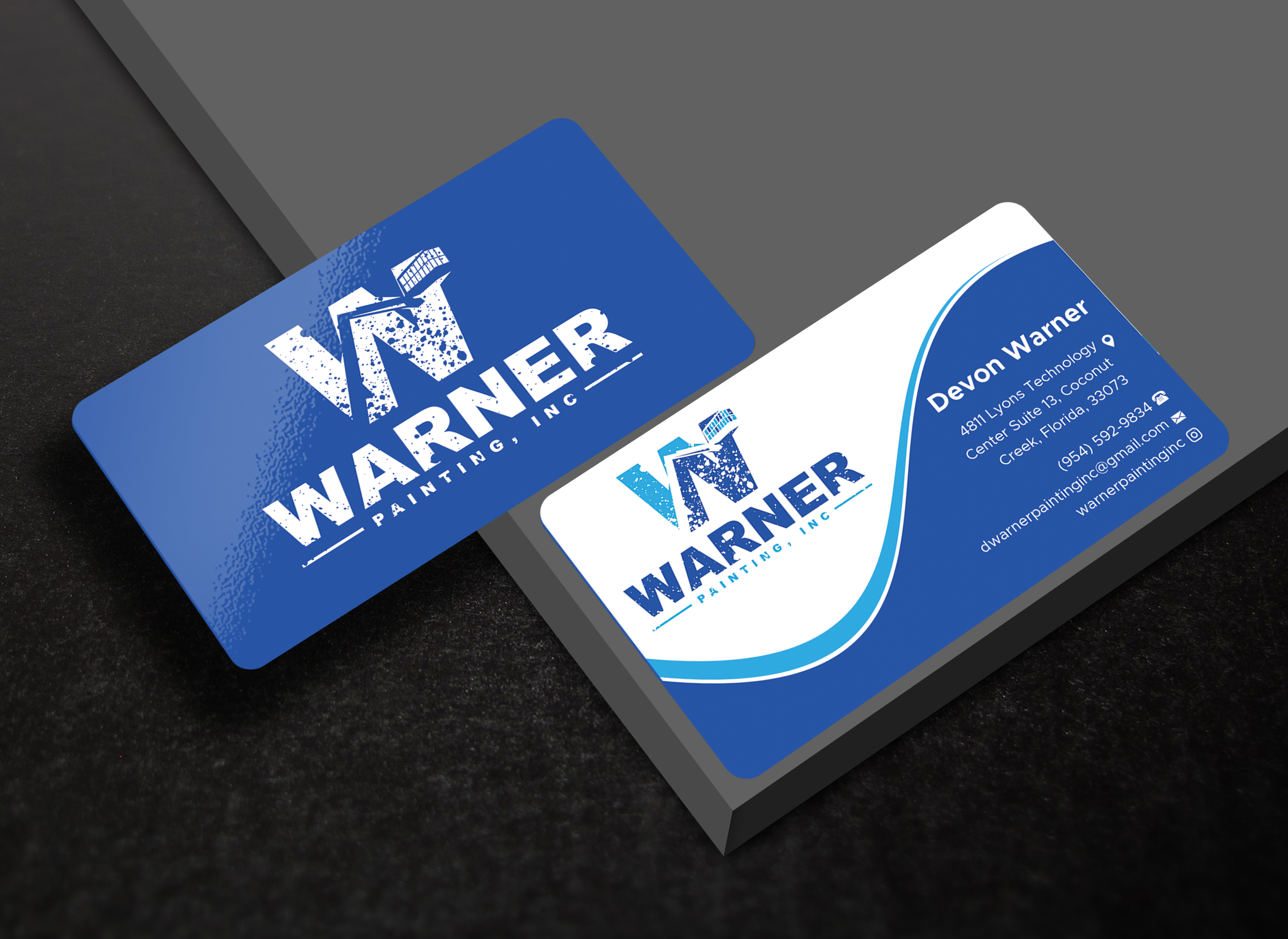 Business Card Design by Expert Bappy for Warner Painting, Inc. | Design #37753460