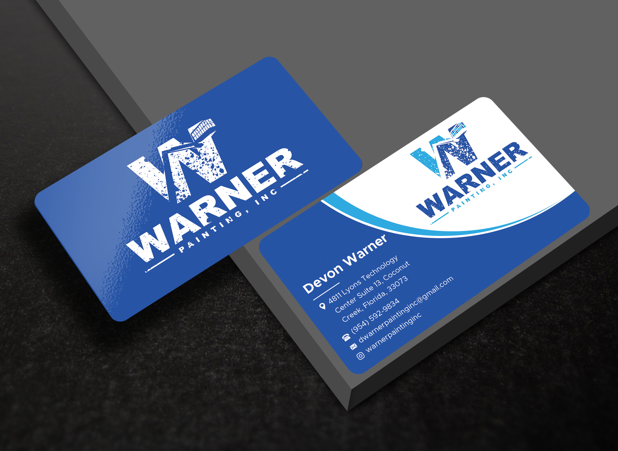 Business Card Design by Expert Bappy for Warner Painting, Inc. | Design #37753532