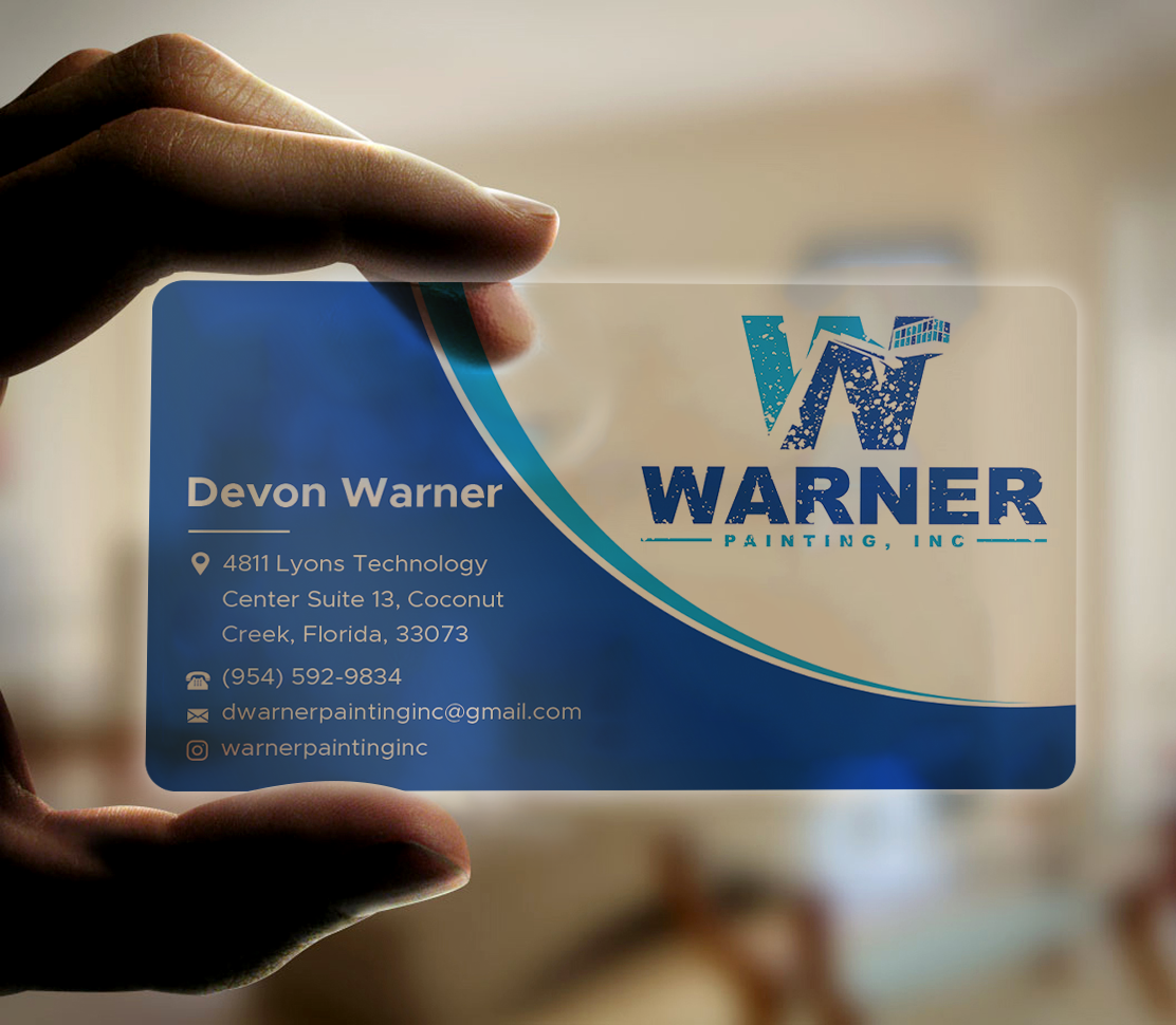 Business Card Design by Expert Bappy for Warner Painting, Inc. | Design #37753533