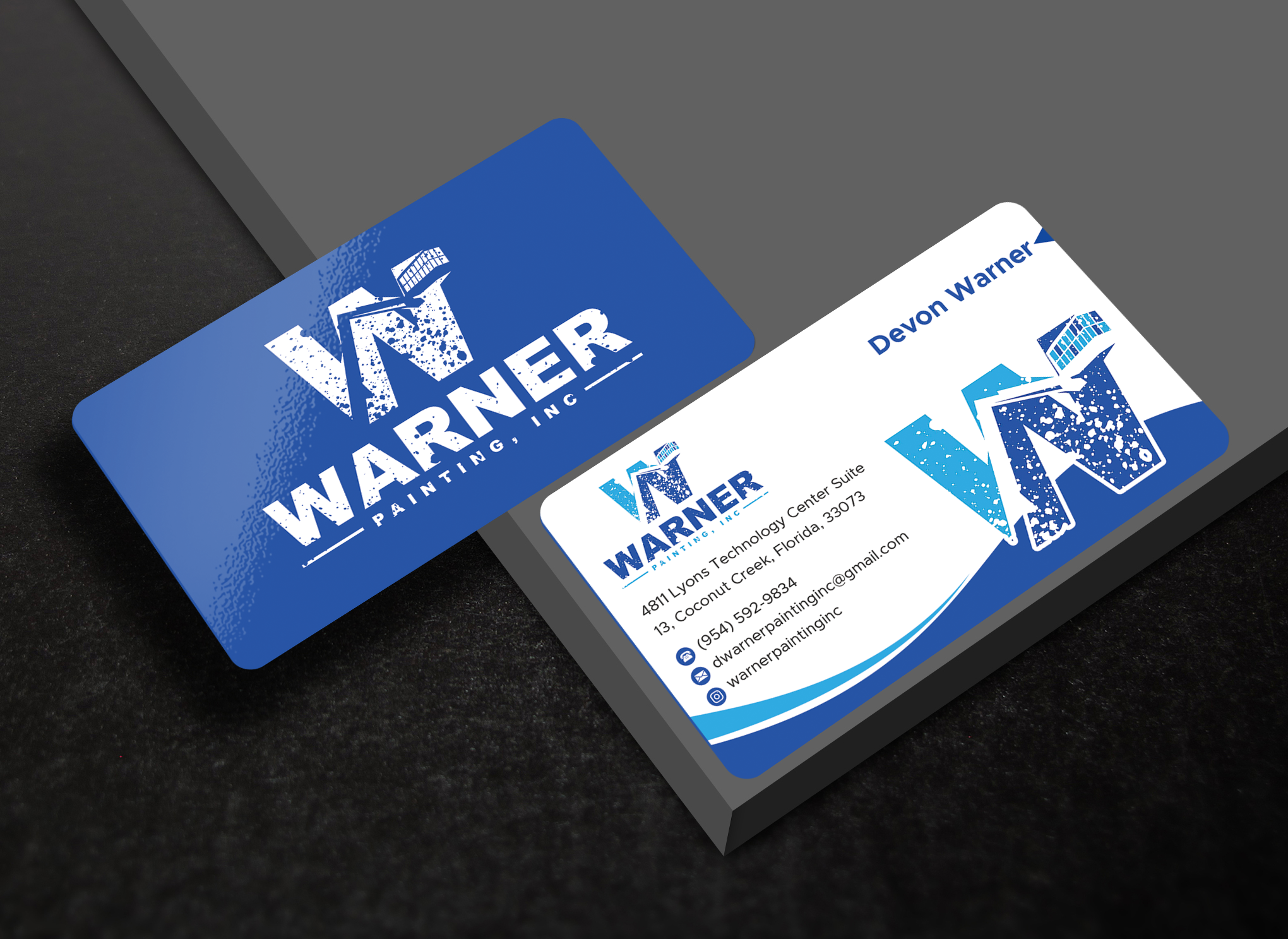 Business Card Design by Expert Bappy for Warner Painting, Inc. | Design #37753539