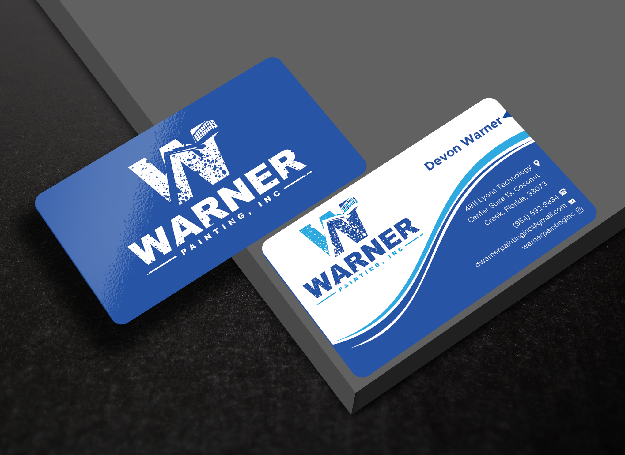 Business Card Design by Expert Bappy for Warner Painting, Inc. | Design #37753650