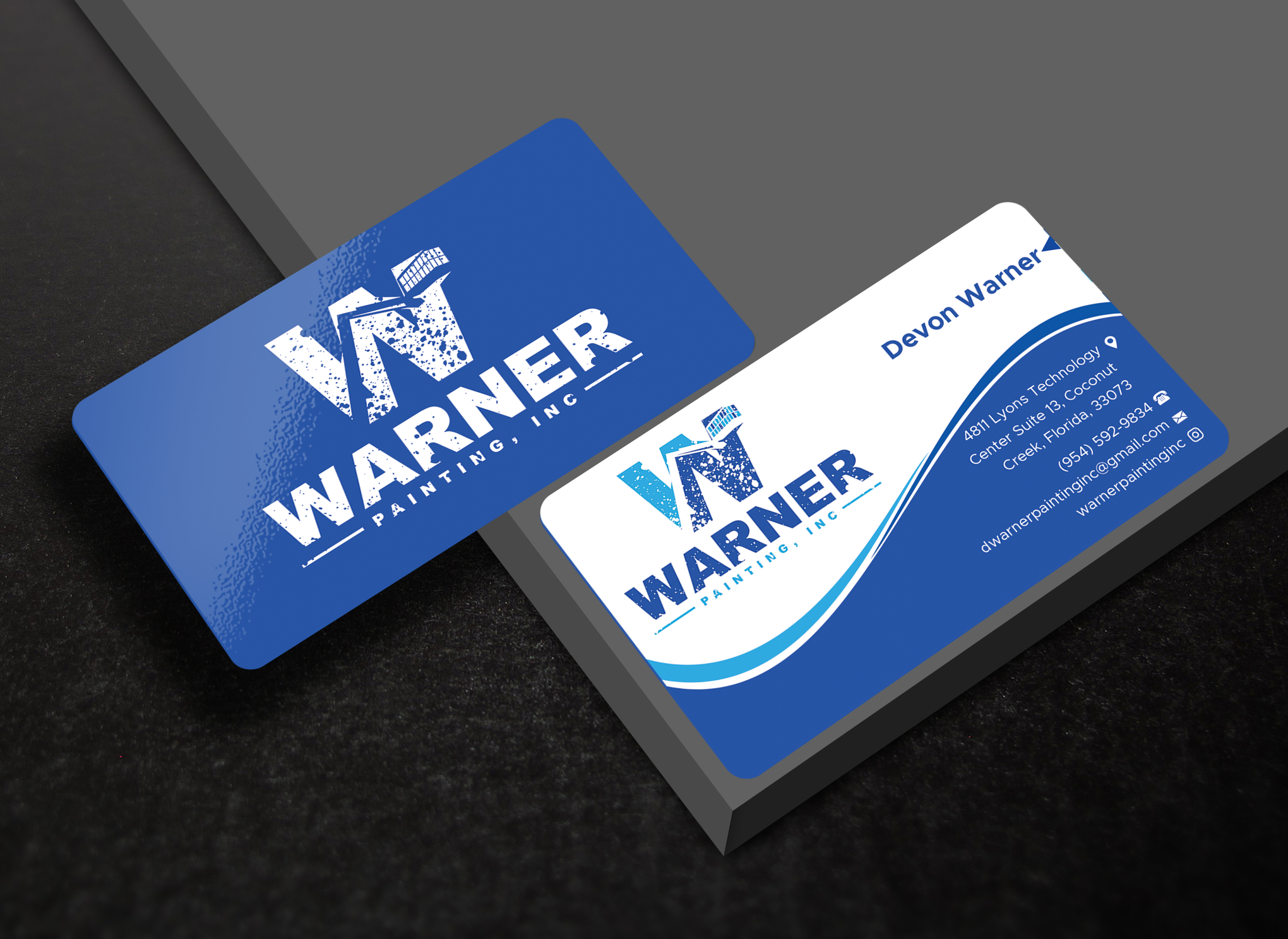 Business Card Design by Expert Bappy for Warner Painting, Inc. | Design #37753652