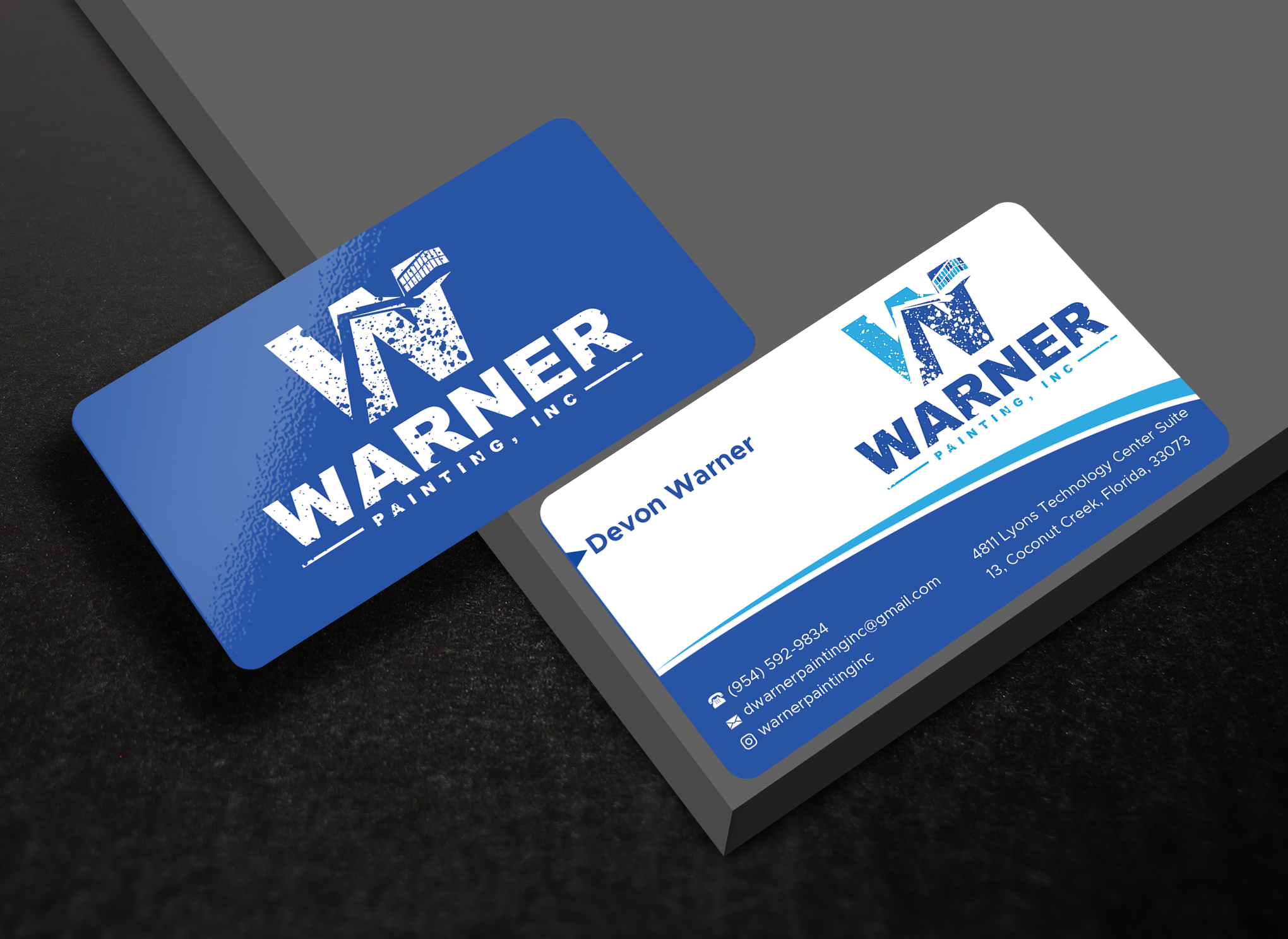 Business Card Design by Expert Bappy for Warner Painting, Inc. | Design #37753736