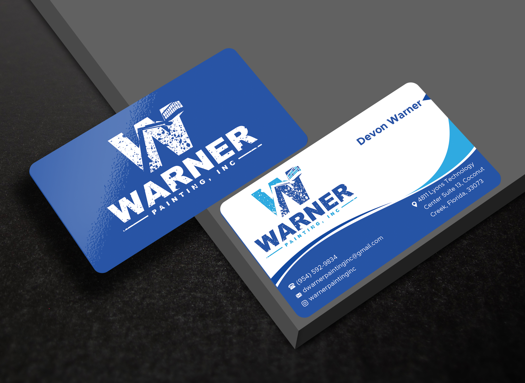 Business Card Design by Expert Bappy for Warner Painting, Inc. | Design #37753814