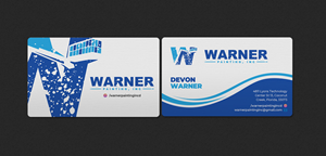 Business Card Design by INDIAN_Ashok for Warner Painting, Inc. | Design: #37754034