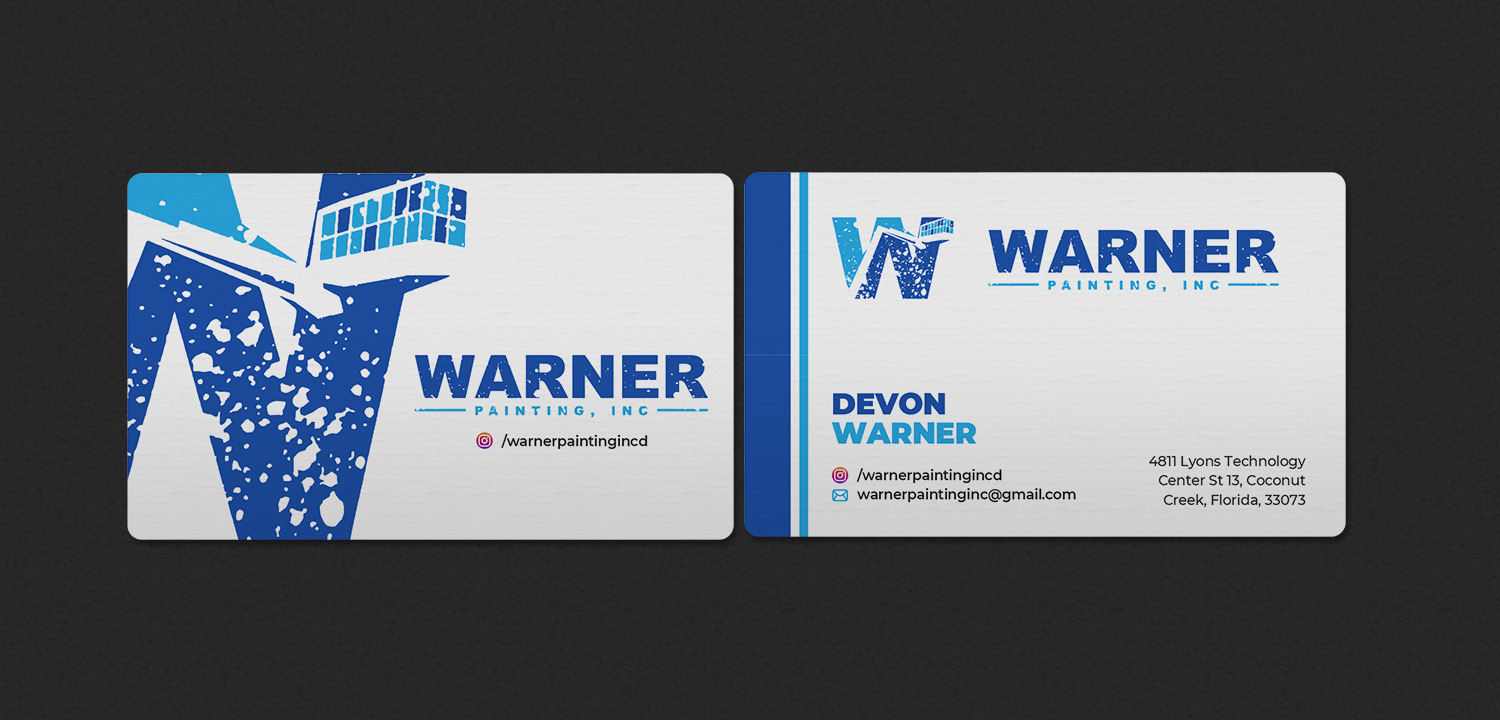 Business Card Design by INDIAN_Ashok for Warner Painting, Inc. | Design #37754035