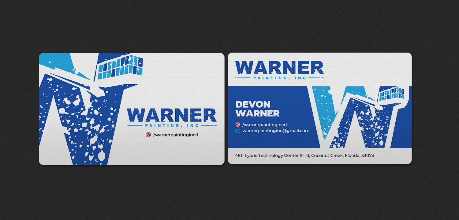 Business Card Design by INDIAN_Ashok for Warner Painting, Inc. | Design #37754038