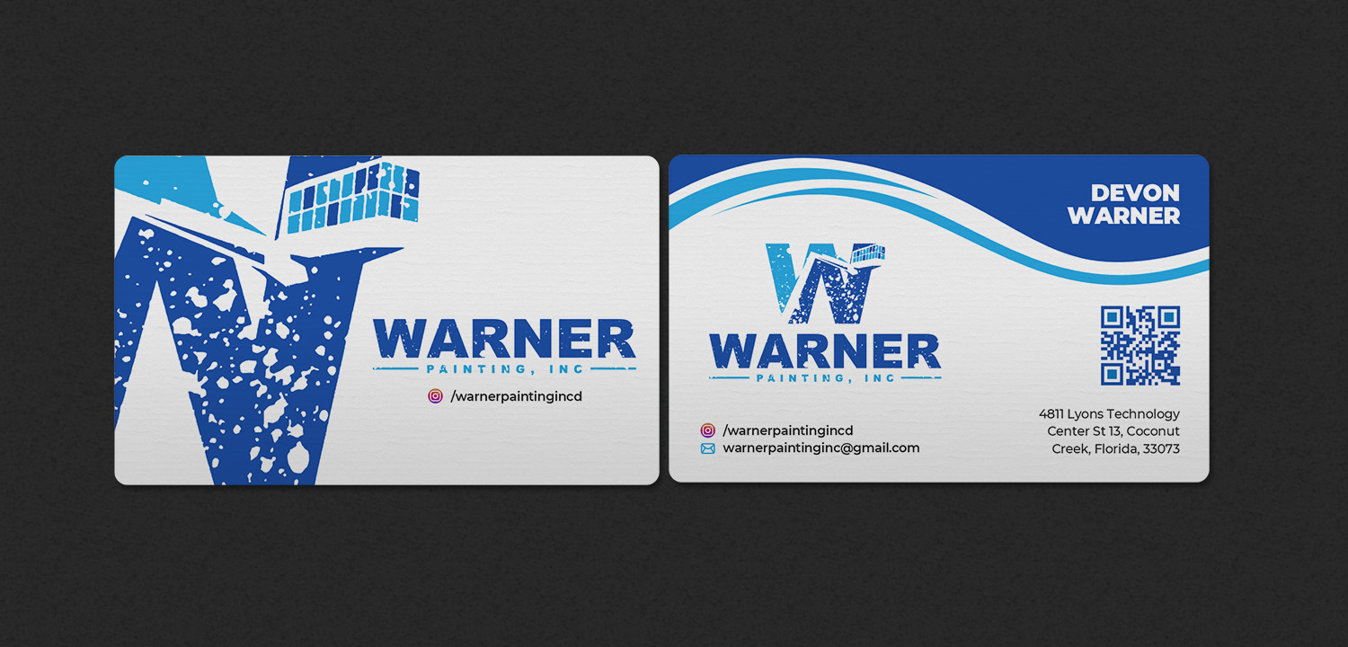 Business Card Design by INDIAN_Ashok for Warner Painting, Inc. | Design #37754040