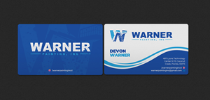 Business Card Design by INDIAN_Ashok for Warner Painting, Inc. | Design: #37754051