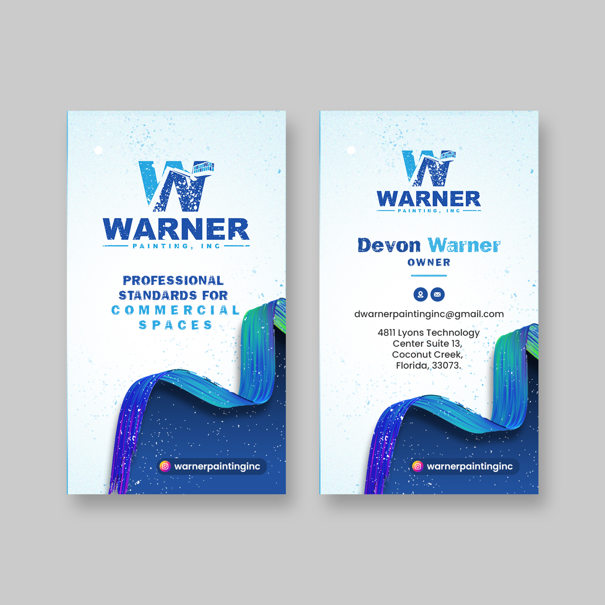 Business Card Design by debdesign for Warner Painting, Inc. | Design #37753730