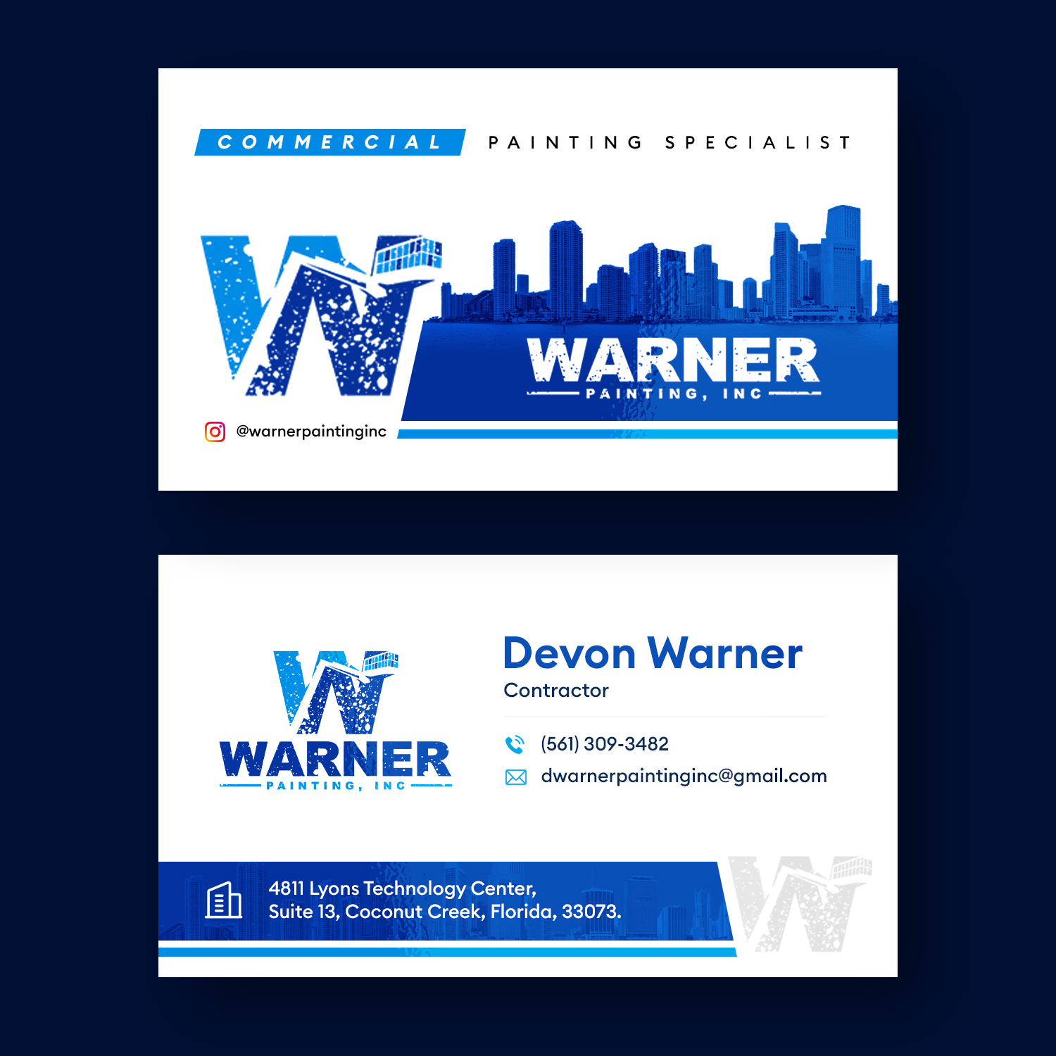 Business Card Design by debdesign for Warner Painting, Inc. | Design #37757323