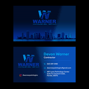 Visitenkarten-Design von debdesign für Warner Painting, Inc. | Design: #37757324
