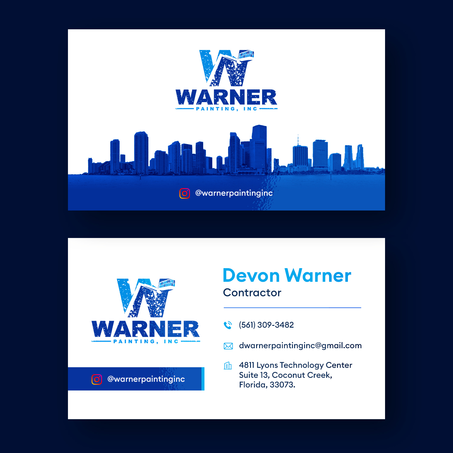 Business Card Design by debdesign for Warner Painting, Inc. | Design #37757325