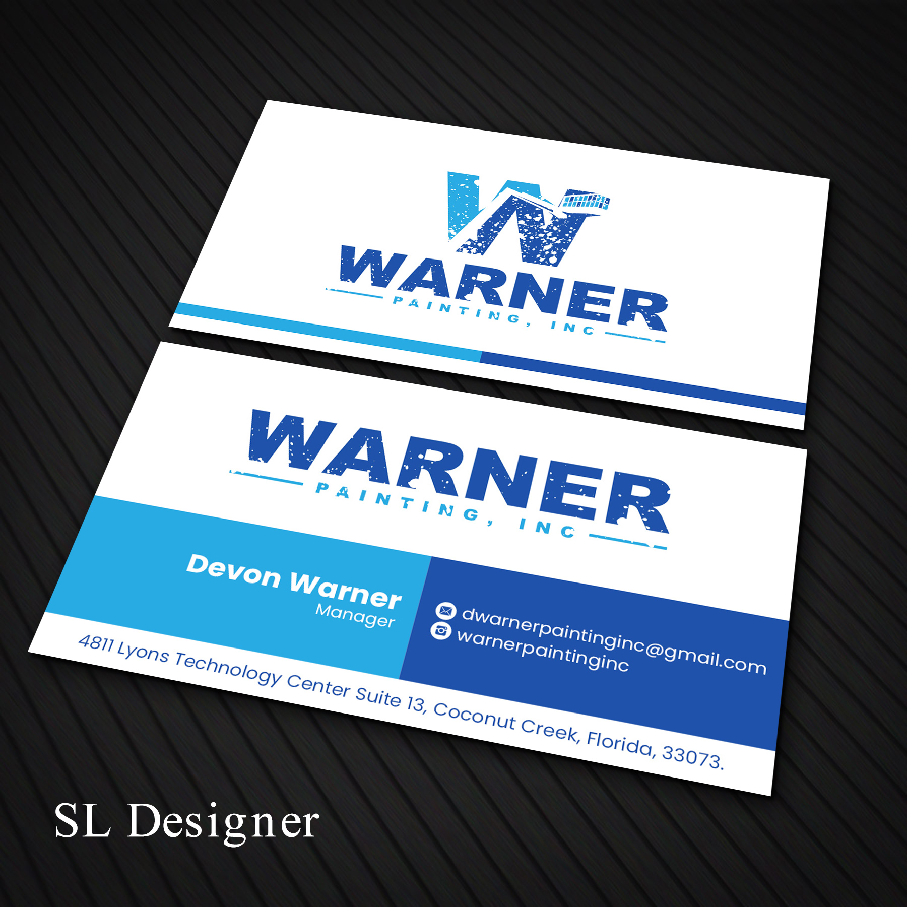 Business Card Design by SL Designer for Warner Painting, Inc. | Design #37753248