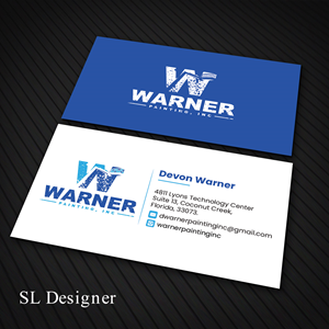 Business Card Design by SL Designer for Warner Painting, Inc. | Design: #37753250