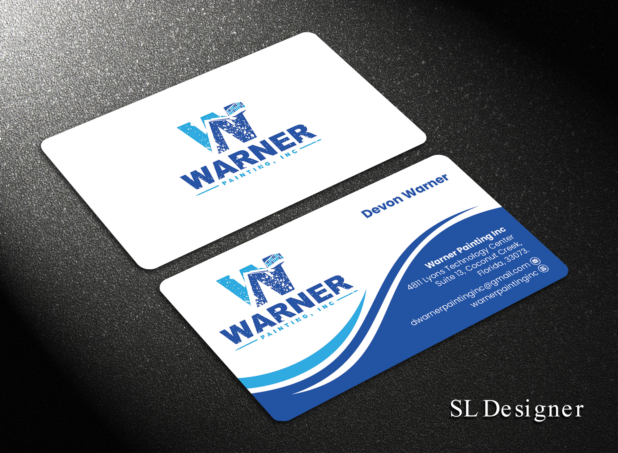 Business Card Design by SL Designer for Warner Painting, Inc. | Design #37753251