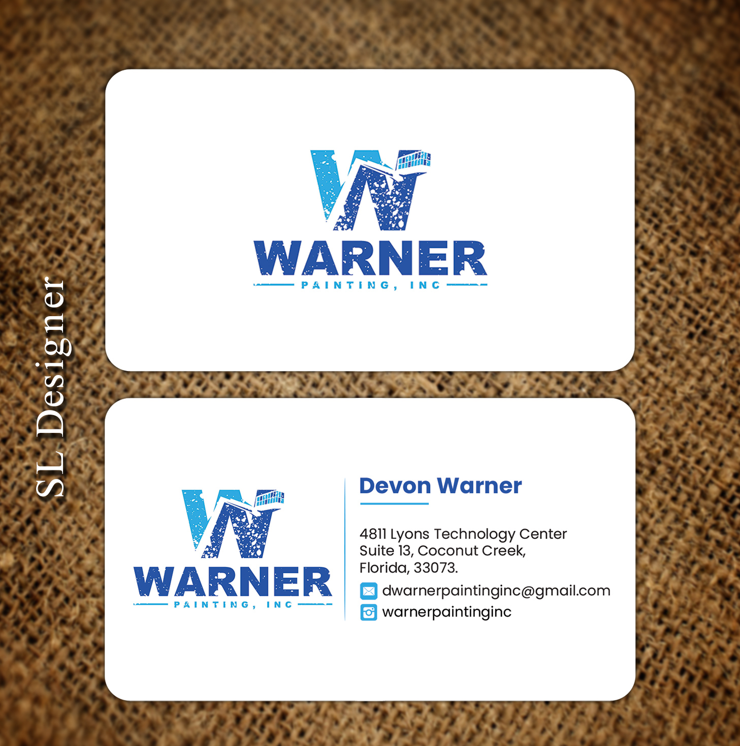 Business Card Design by SL Designer for Warner Painting, Inc. | Design #37753252