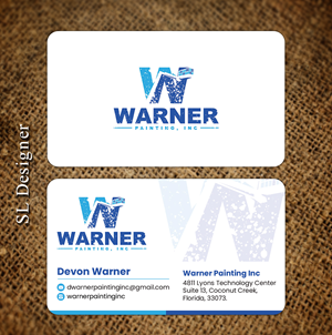 Business Card Design by SL Designer for Warner Painting, Inc. | Design: #37753253