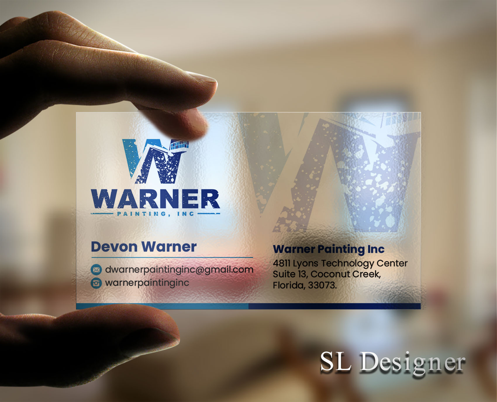 Business Card Design by SL Designer for Warner Painting, Inc. | Design #37753256
