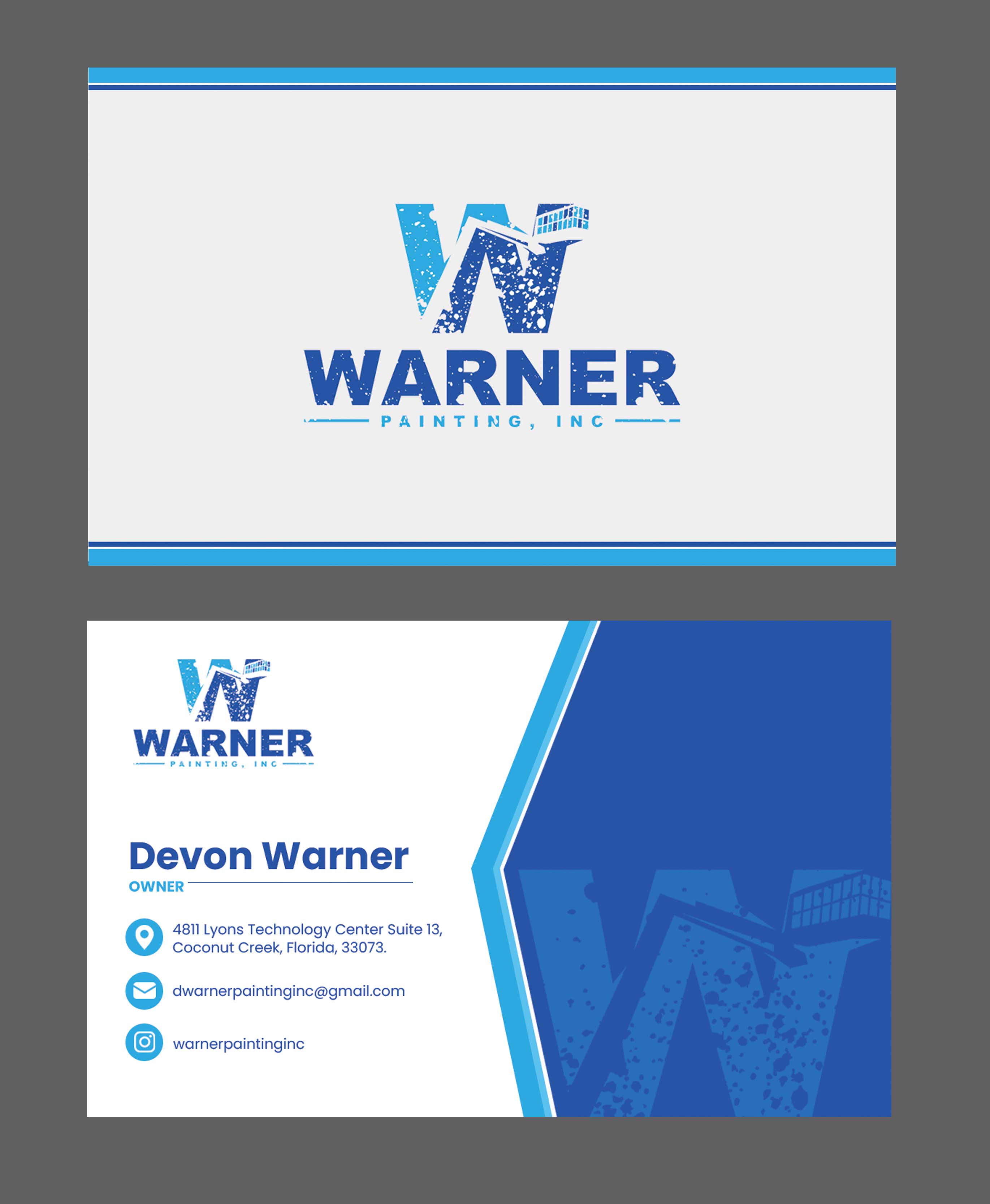 Business Card Design by Stan$oul for Warner Painting, Inc. | Design #37753879