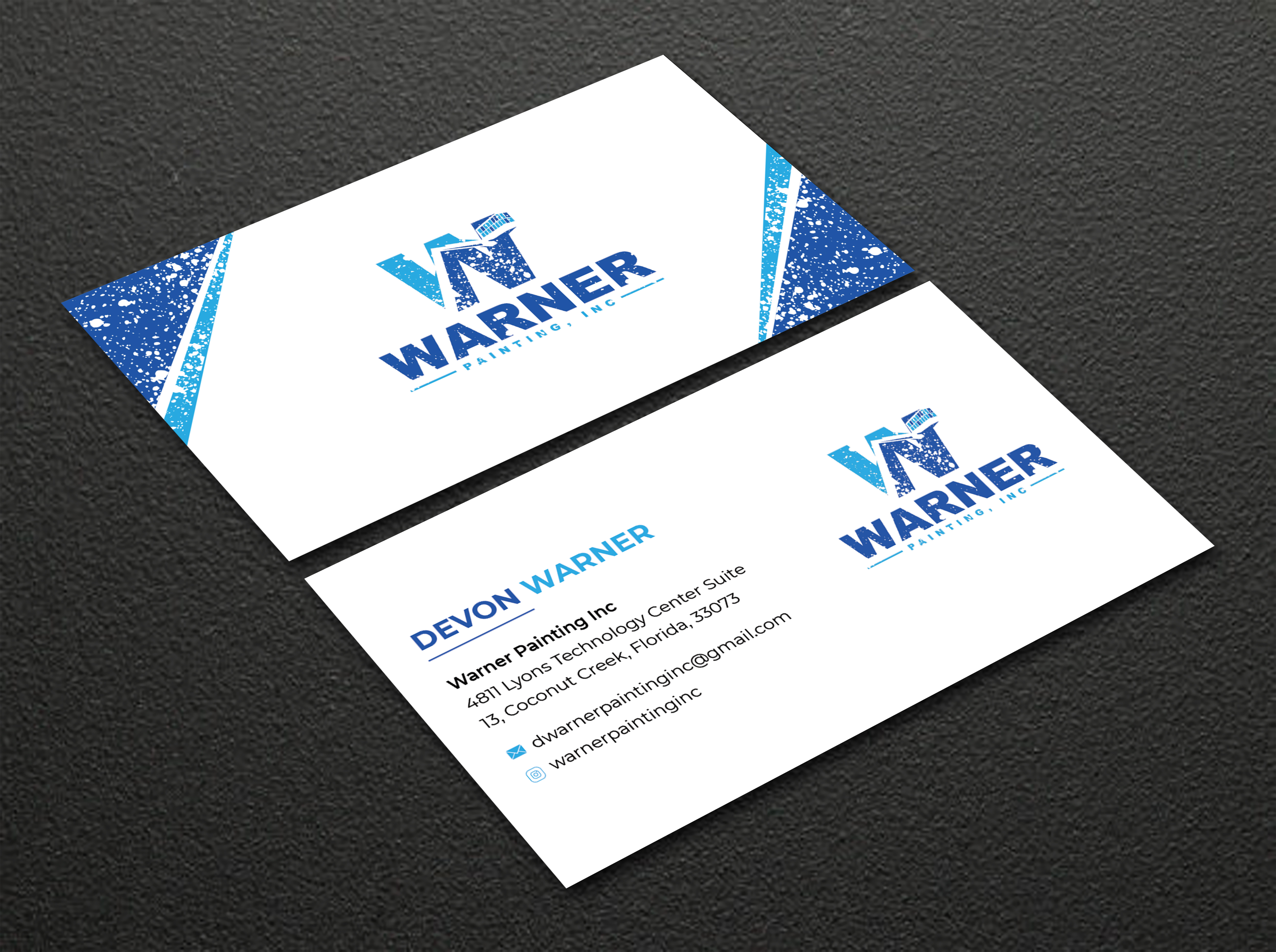 Business Card Design by Bold Pixels for Warner Painting, Inc. | Design #37753575