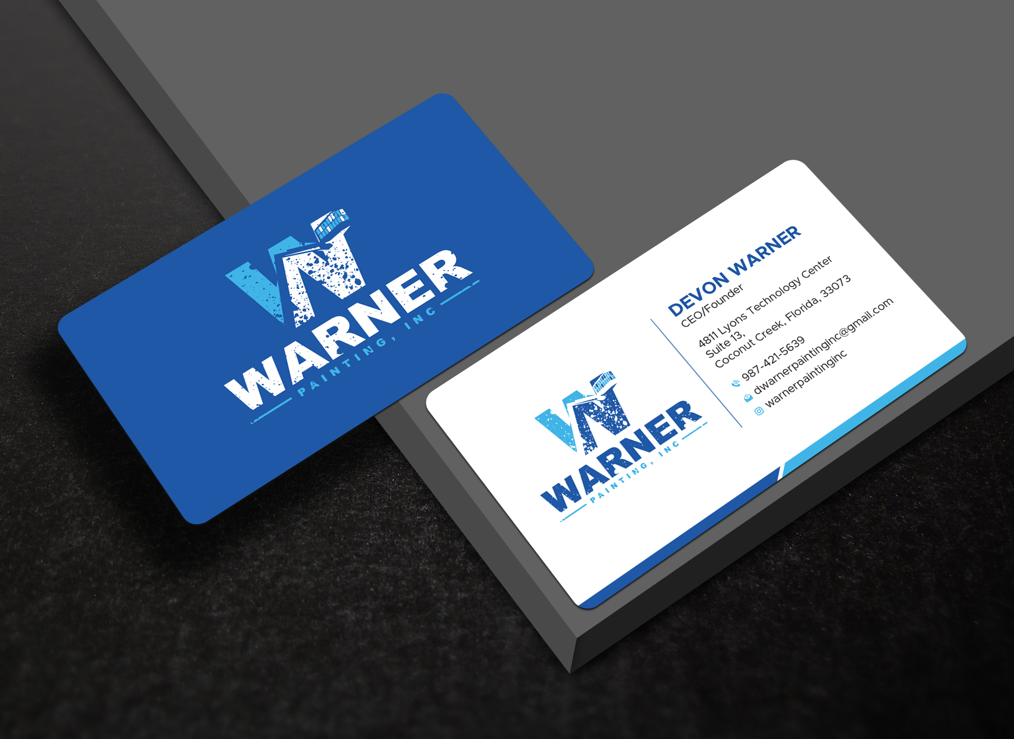 Business Card Design by Uttom 2 for Warner Painting, Inc. | Design #37753152