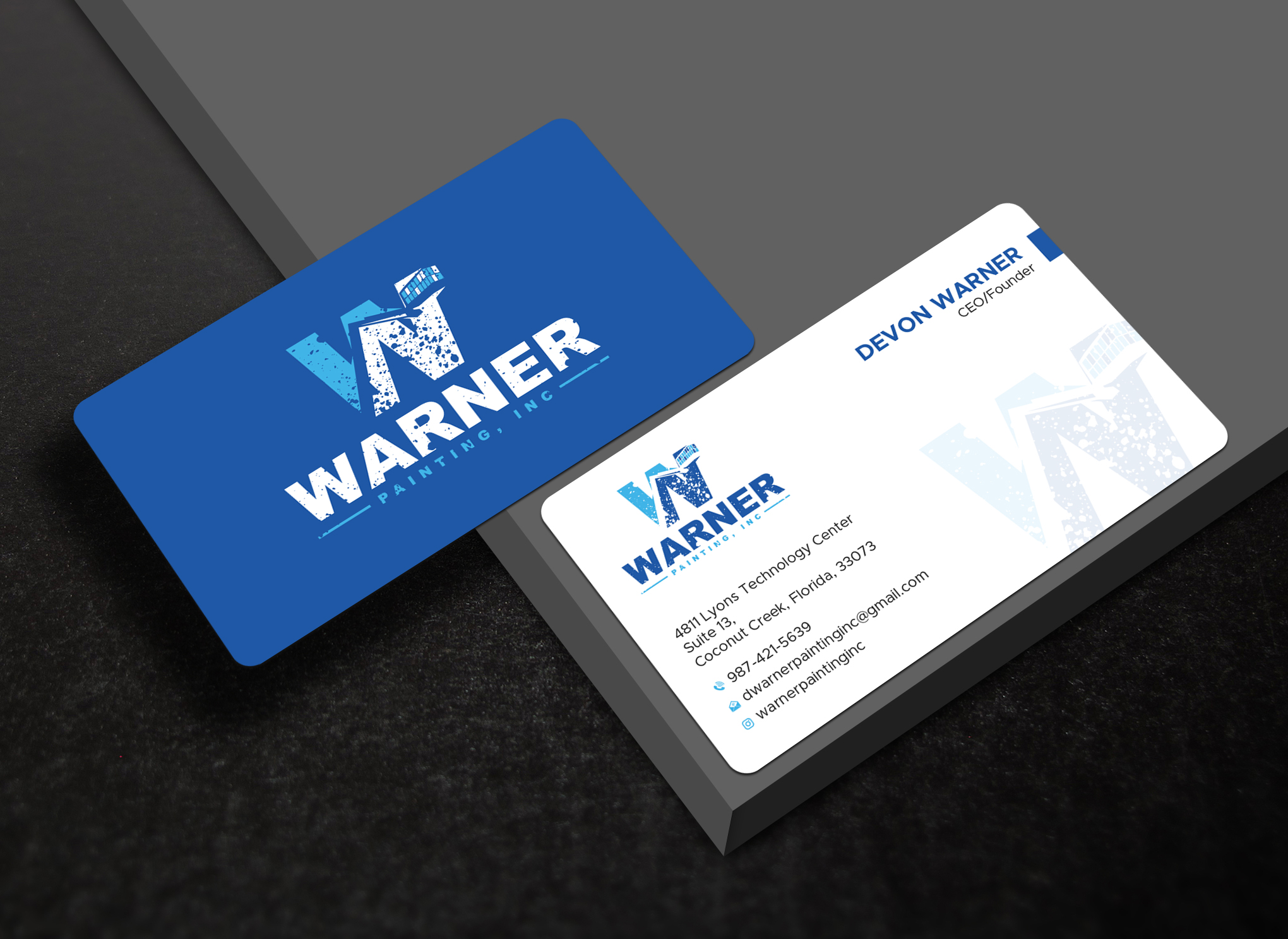 Business Card Design by Uttom 2 for Warner Painting, Inc. | Design #37753167
