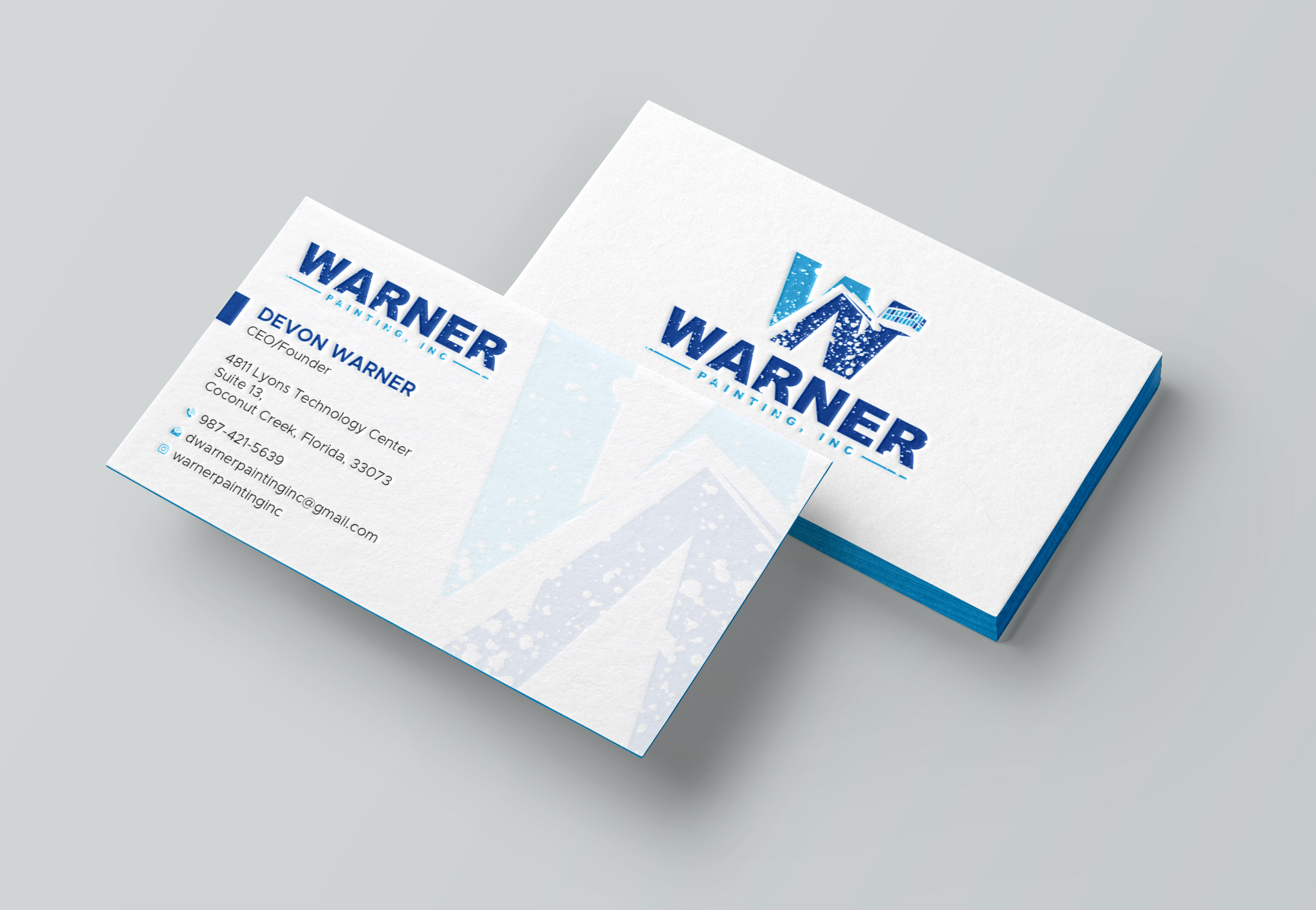 Business Card Design by Uttom 2 for Warner Painting, Inc. | Design #37755283