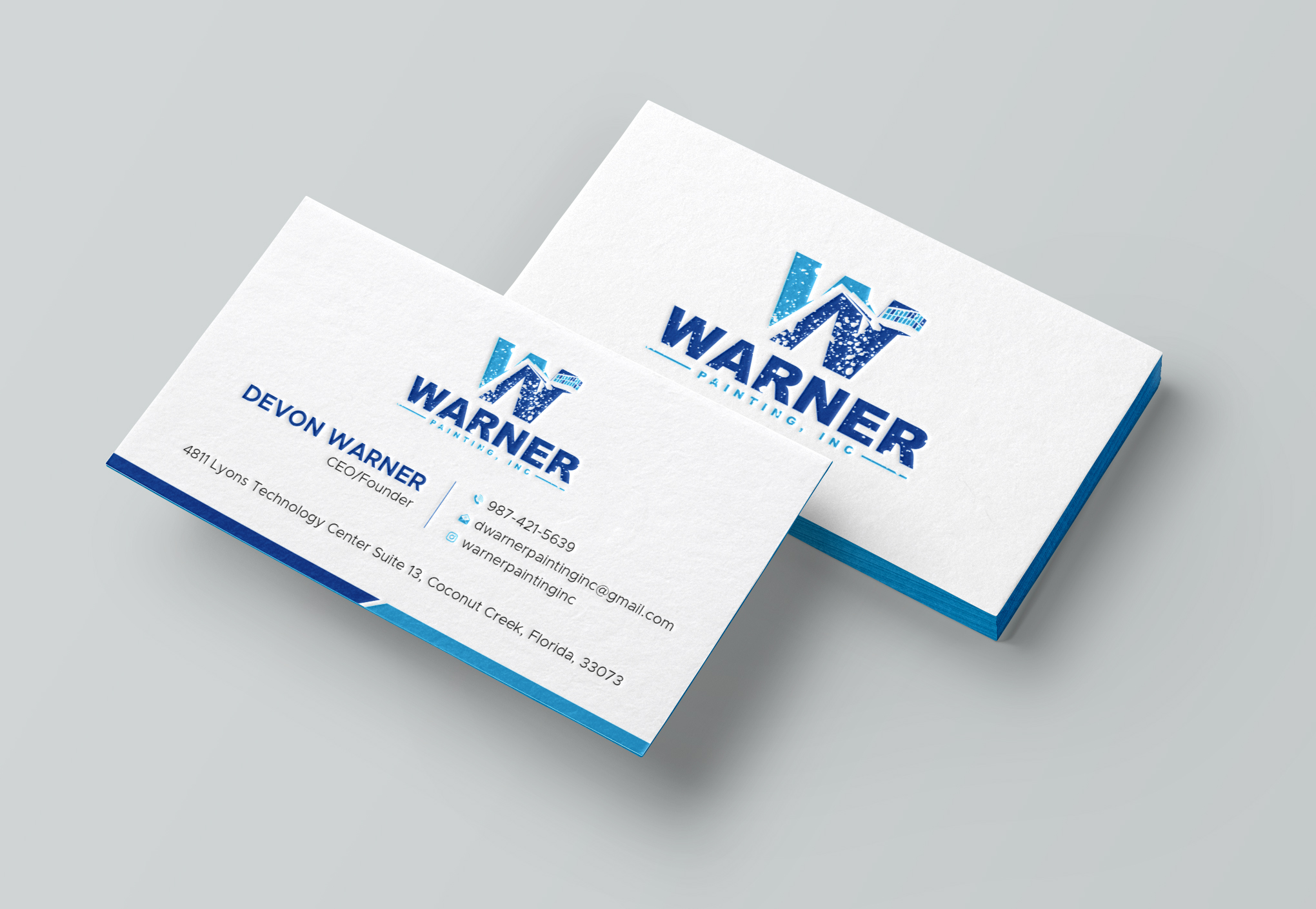 Business Card Design by Uttom 2 for Warner Painting, Inc. | Design #37755312
