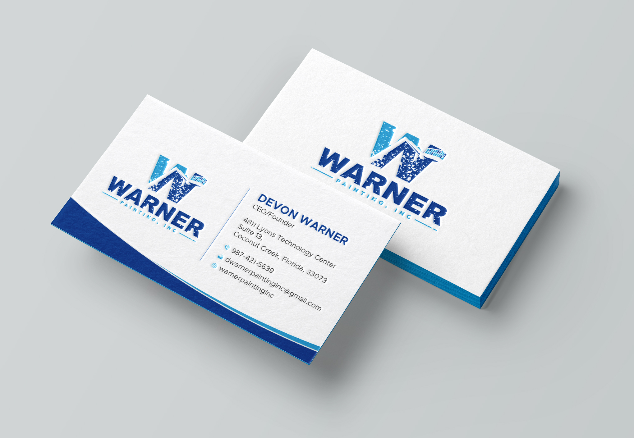 Business Card Design by Uttom 2 for Warner Painting, Inc. | Design #37755324