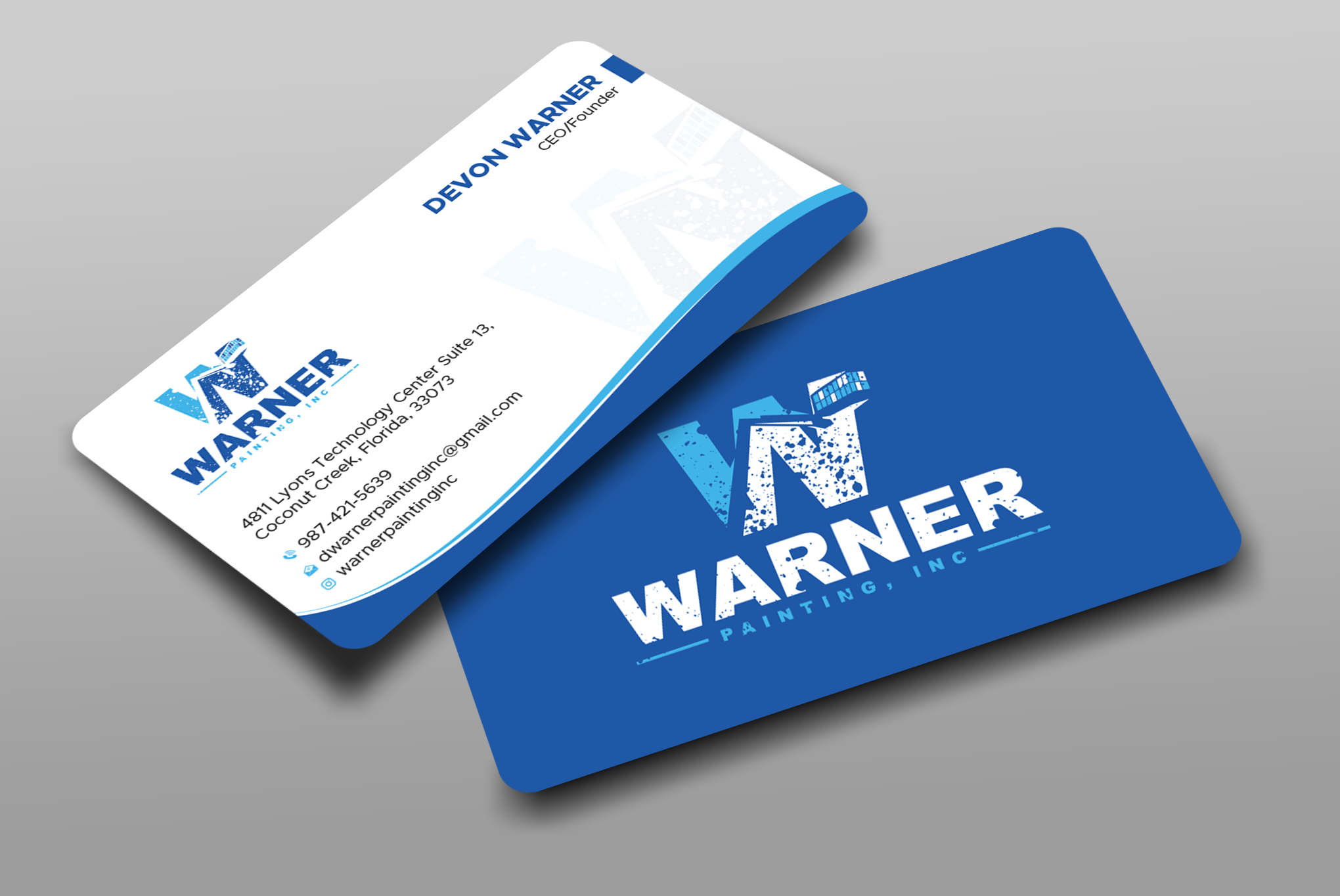 Business Card Design by Uttom 2 for Warner Painting, Inc. | Design #37755329