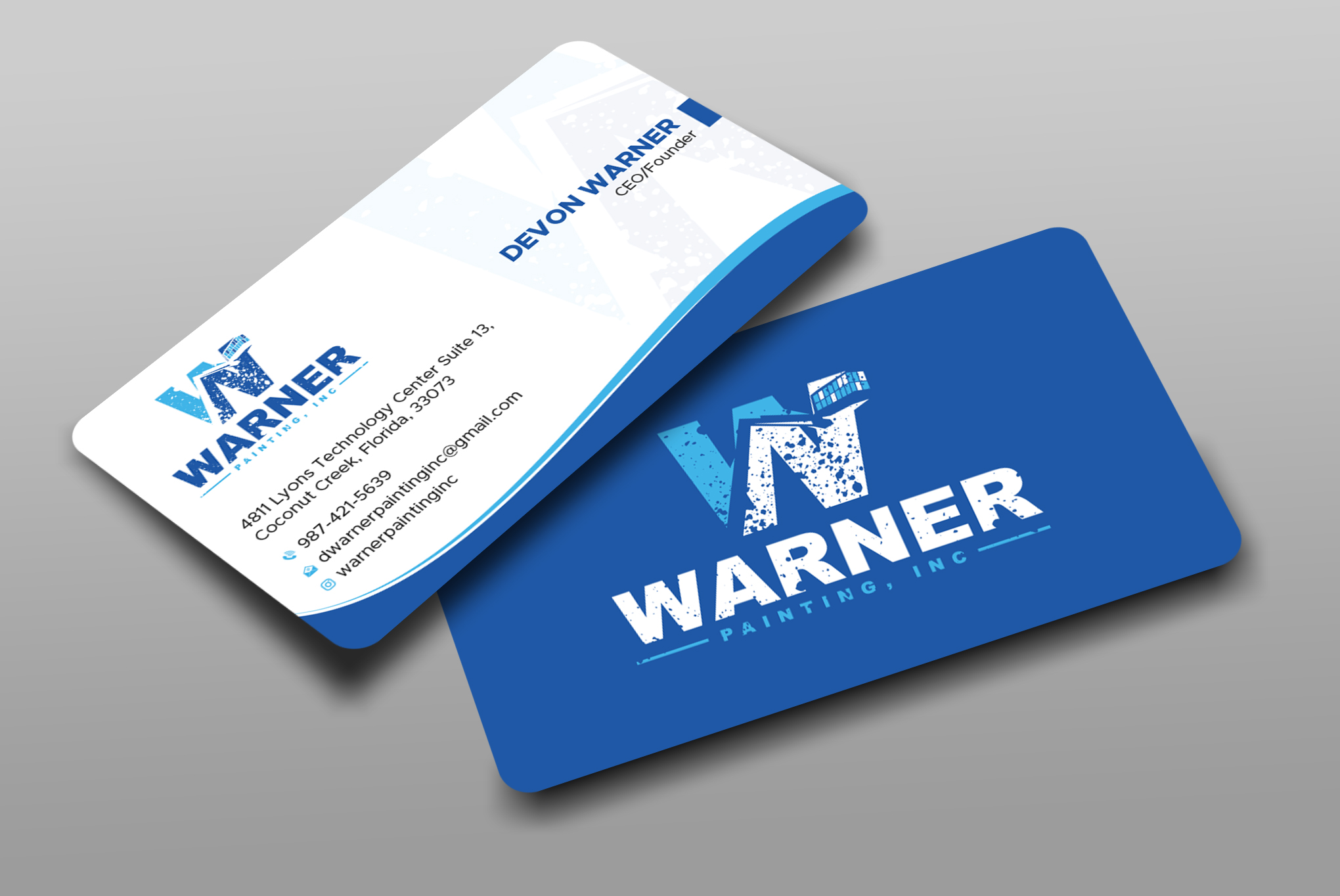 Business Card Design by Uttom 2 for Warner Painting, Inc. | Design #37755343