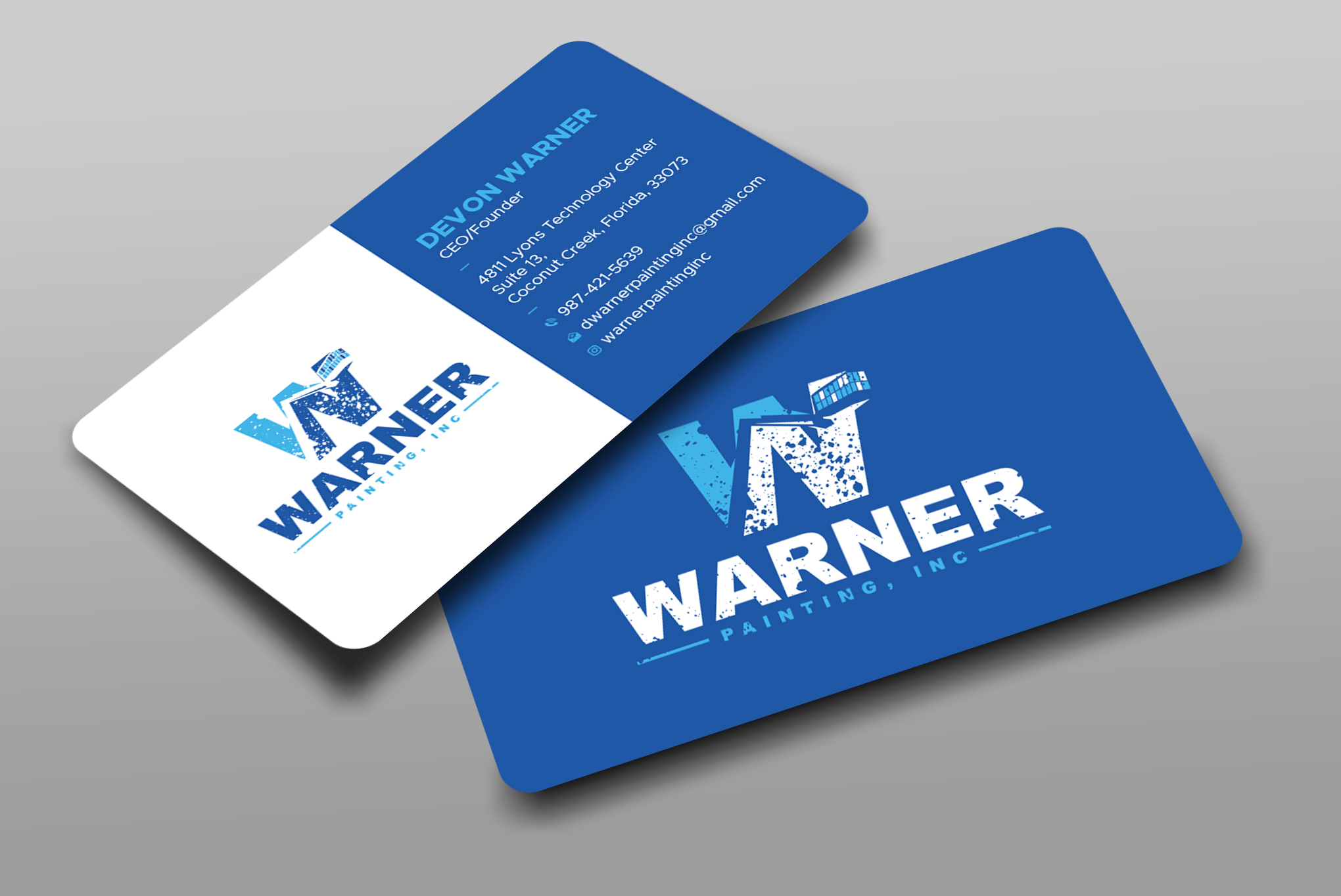 Business Card Design by Uttom 2 for Warner Painting, Inc. | Design #37755344
