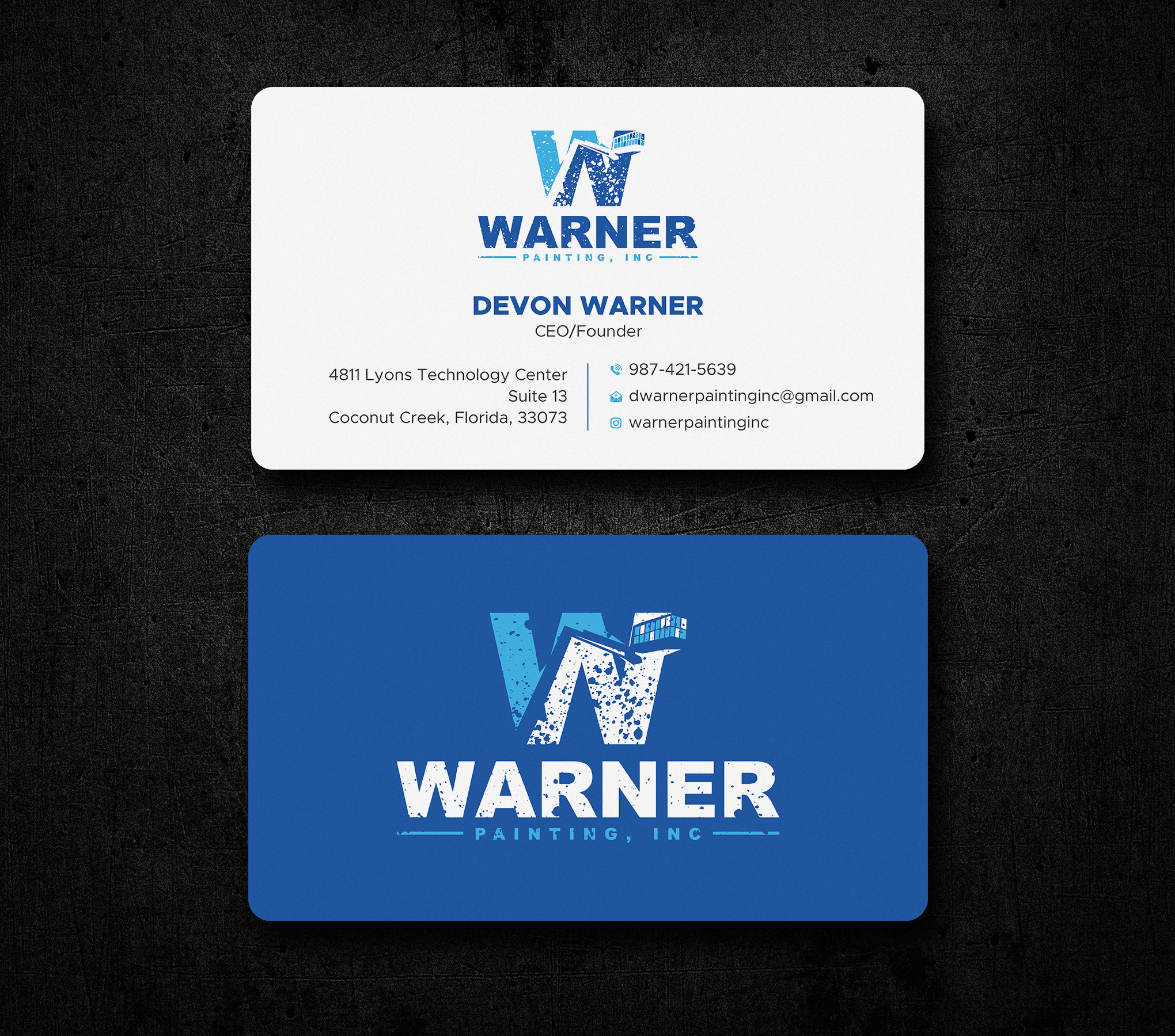 Business Card Design by Uttom 2 for Warner Painting, Inc. | Design #37755345