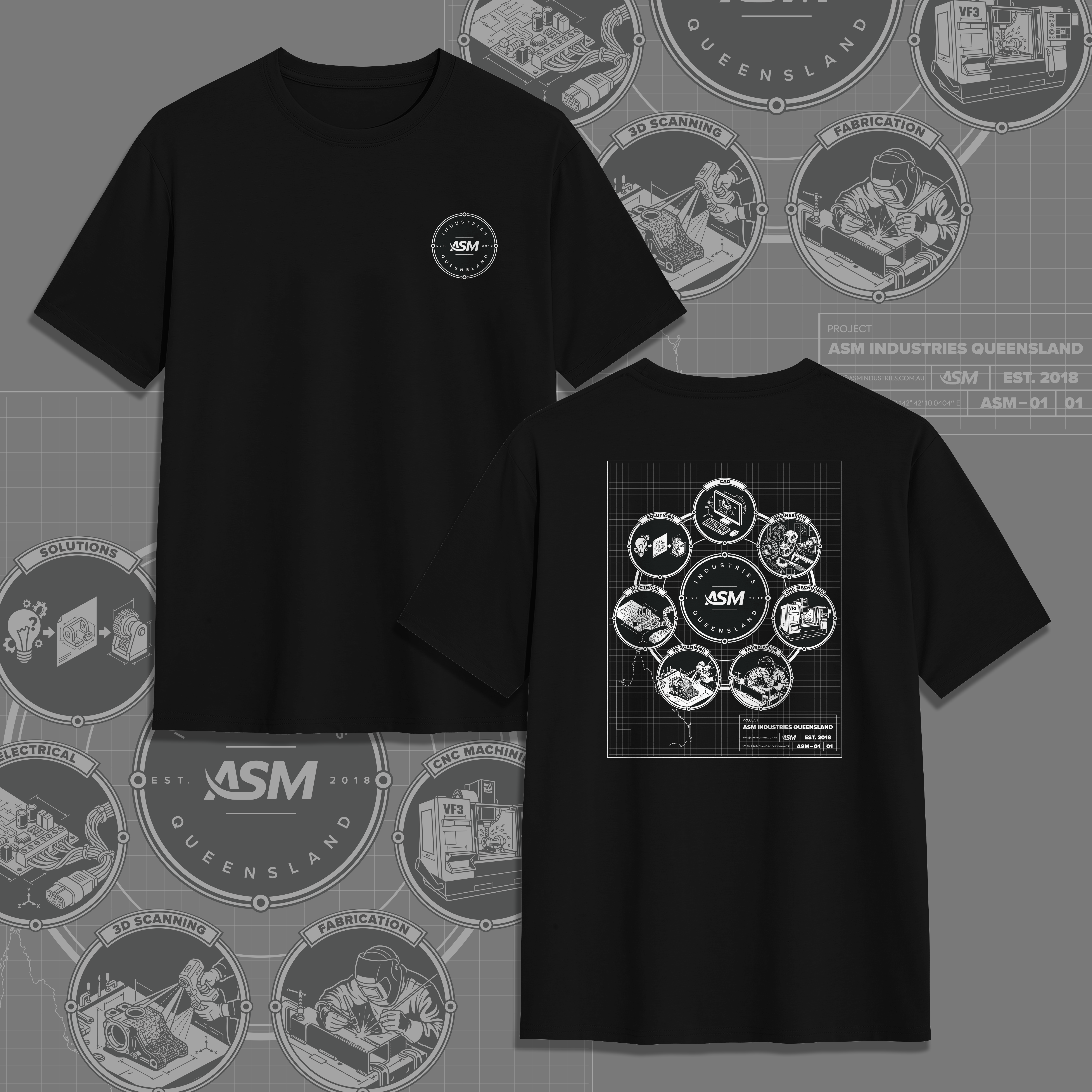 Diseño de Camiseta por V FOUR DESIGN para ASM Industries | Diseño #37806692