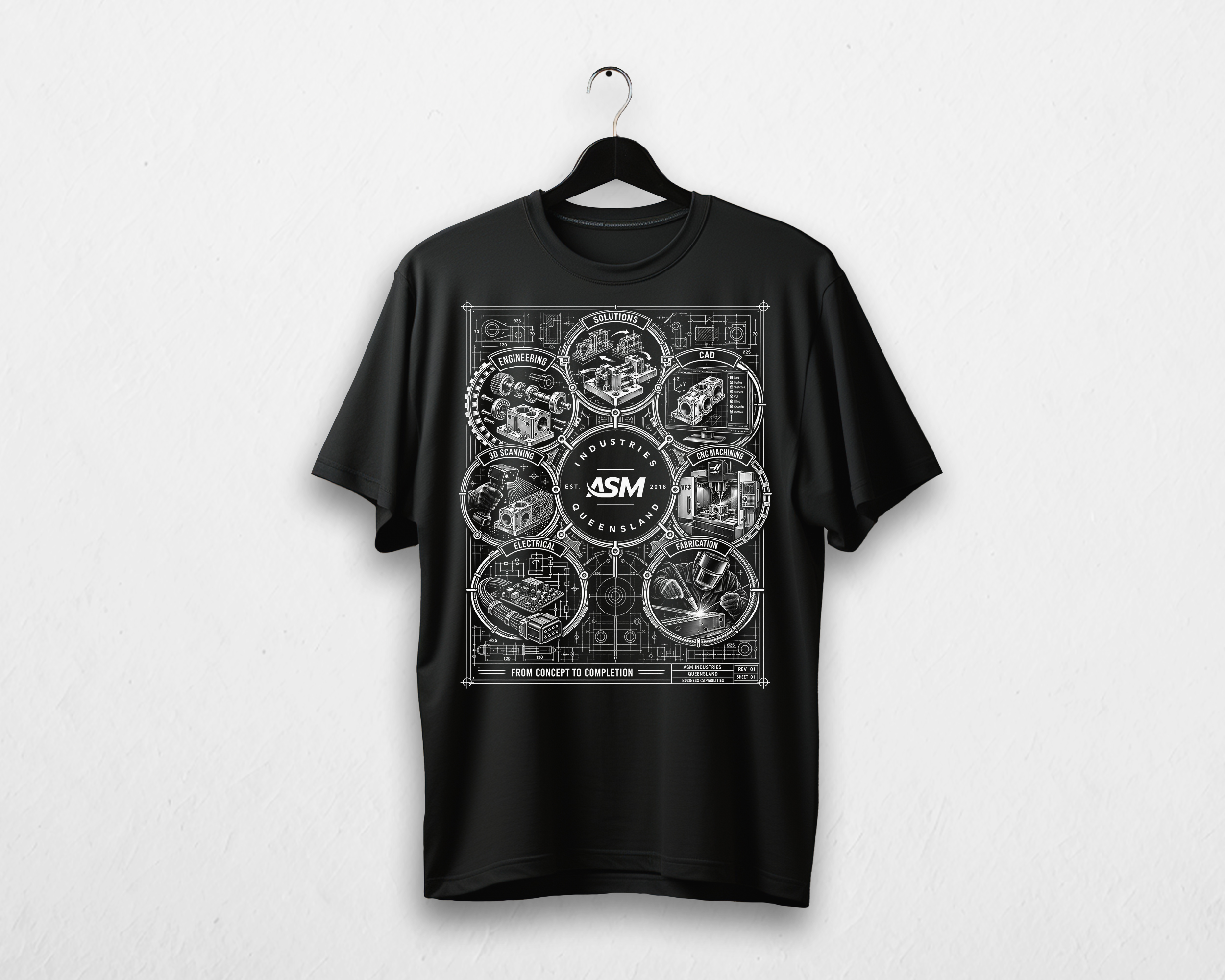 Diseño de Camiseta por debdesign para ASM Industries | Diseño #37757451