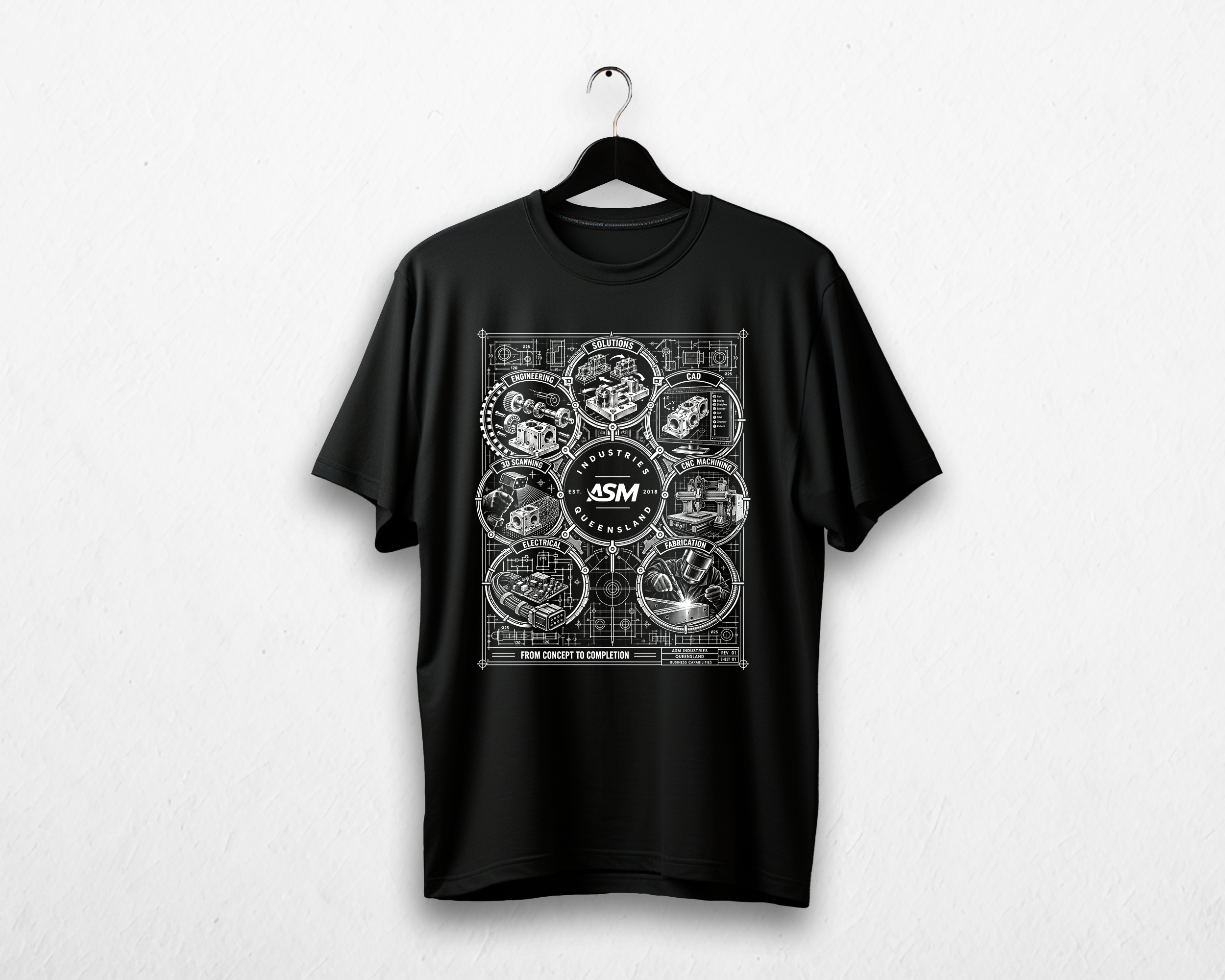 Diseño de Camiseta por debdesign para ASM Industries | Diseño #37757618