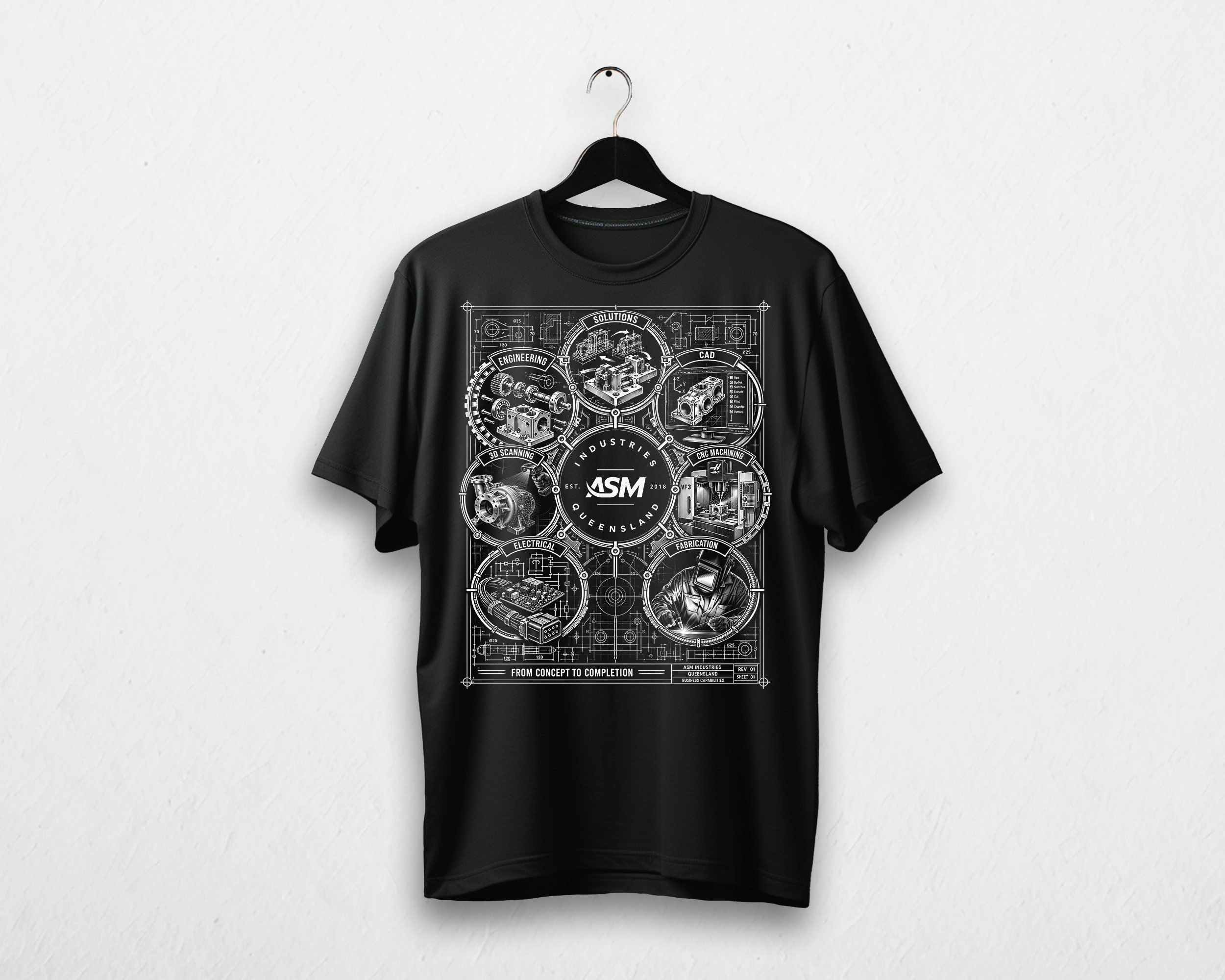Diseño de Camiseta por debdesign para ASM Industries | Diseño #37801035