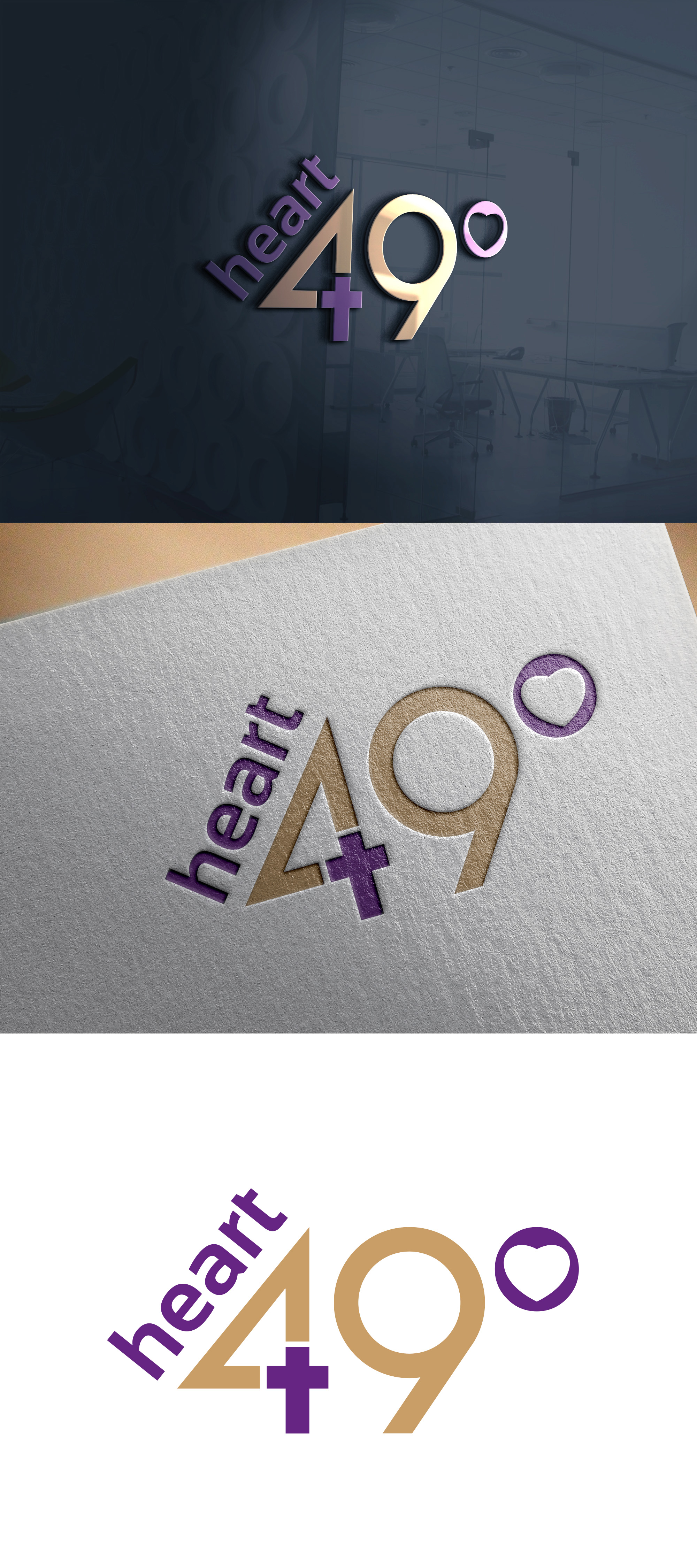 Logo Design by ddog for heart49° | Design #37775176