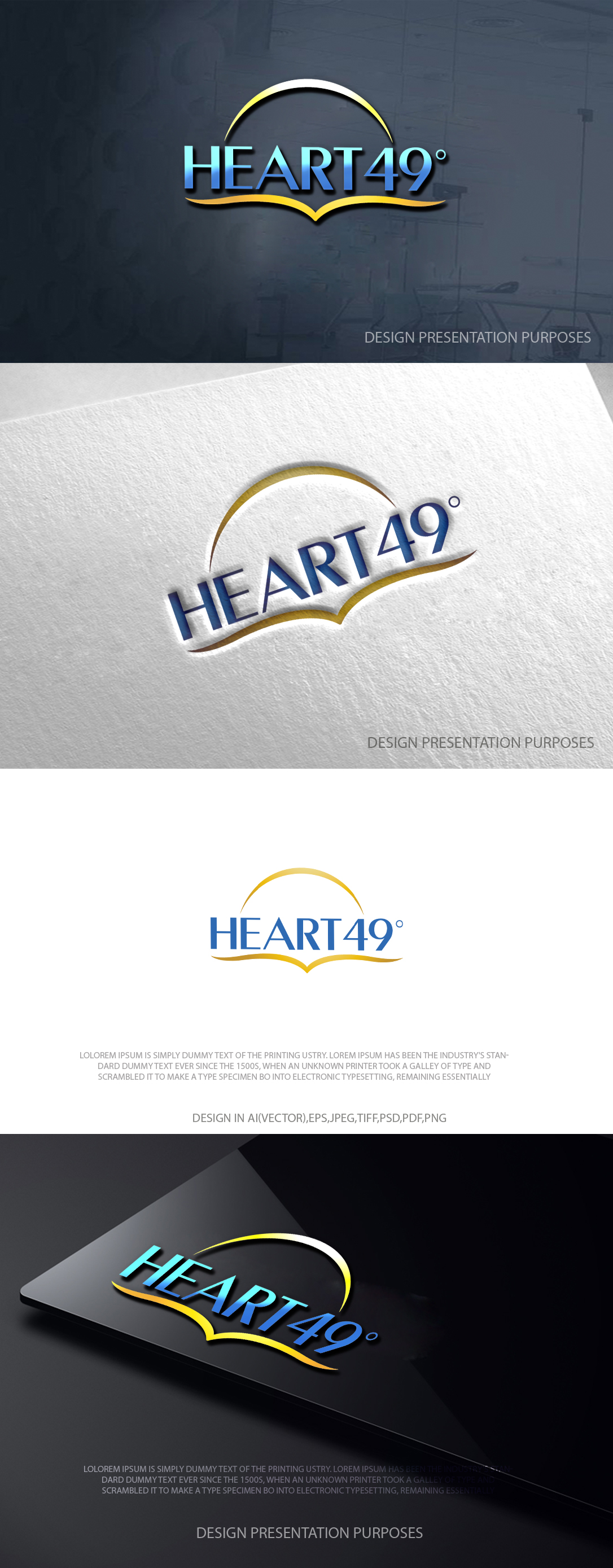 Logo Design by zebronicgraphic for heart49° | Design #37757873