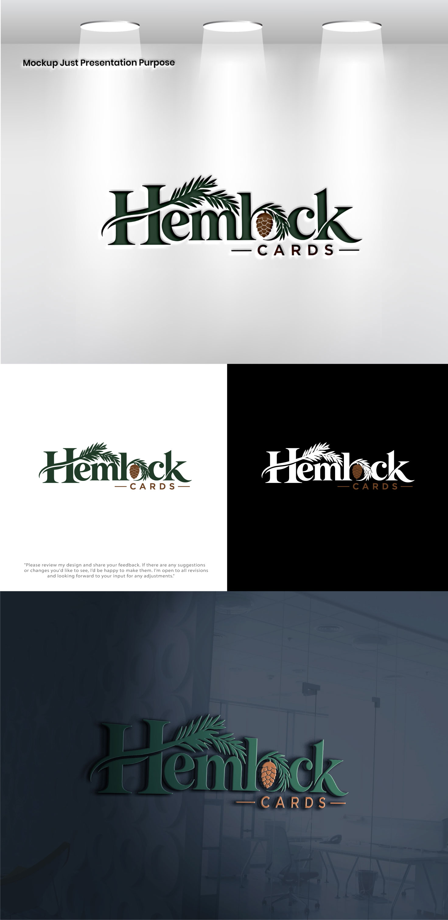 Logo Design by Pixel Signature for Hemlock Cards | Design #37767217
