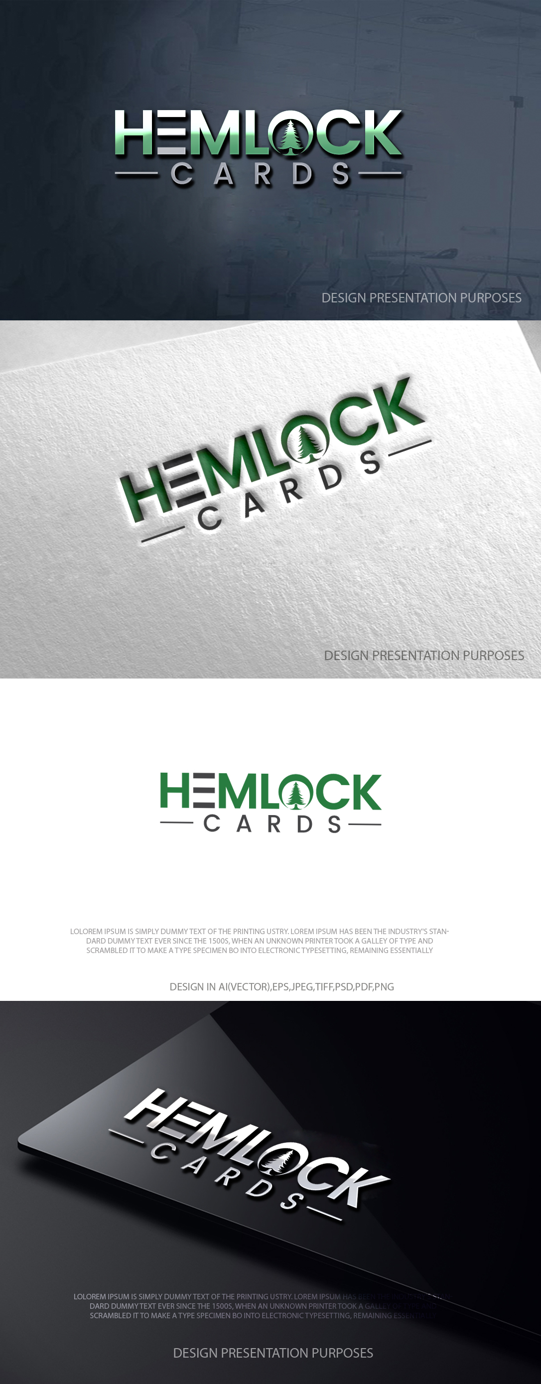Logo Design by zebronicgraphic for Hemlock Cards | Design #37766376