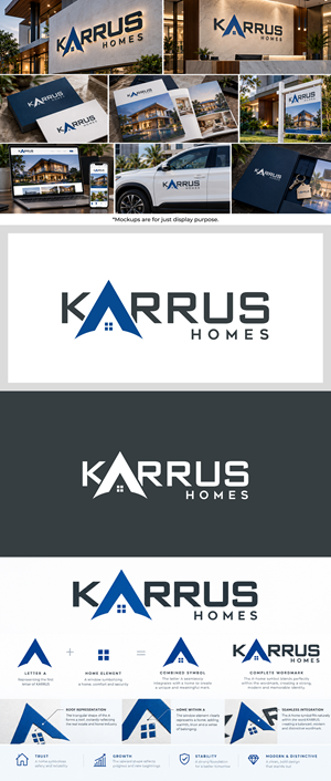 Logo Design by Latika M. for Karrus Homes | Design: #37791291