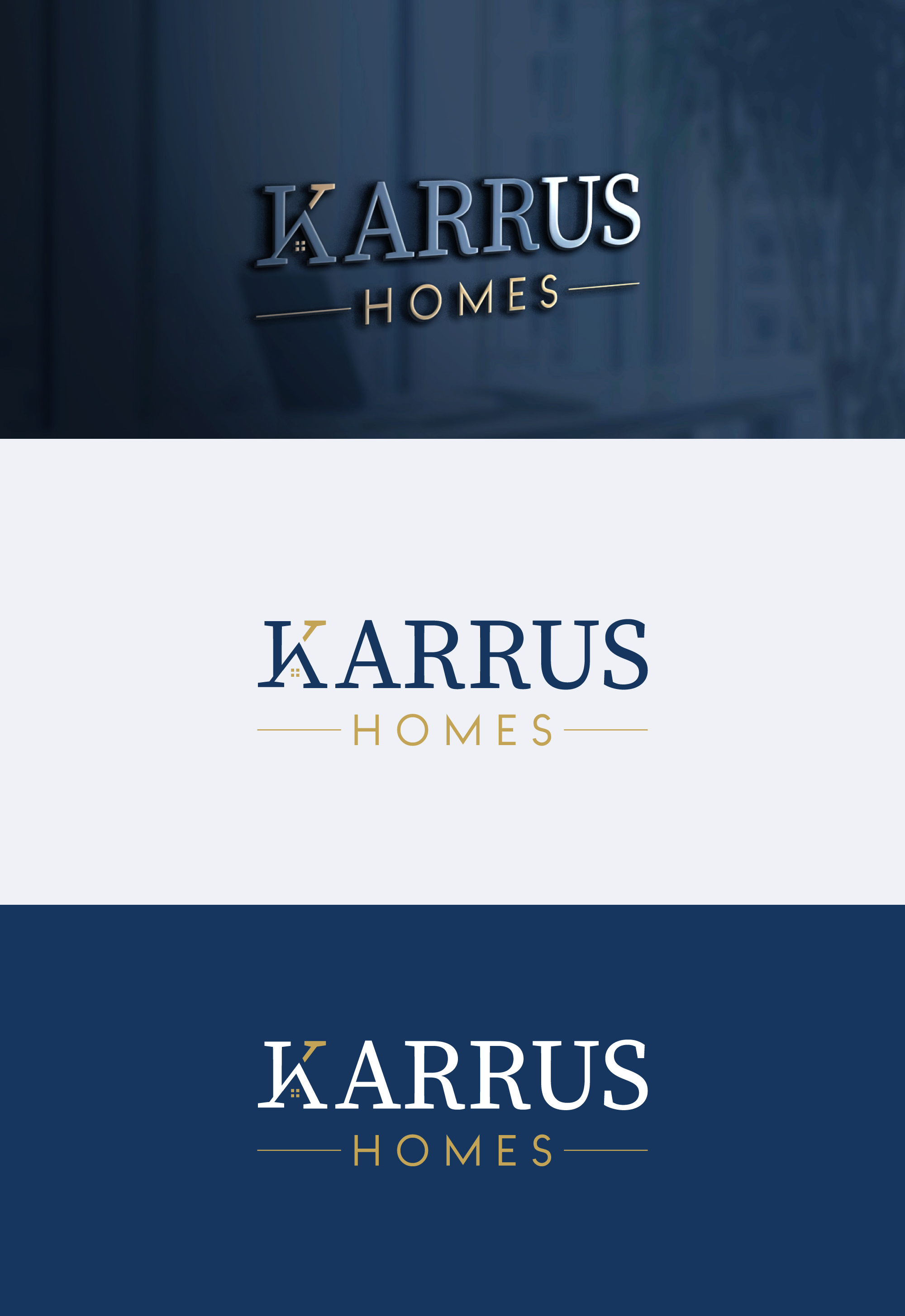 Logo Design by Dezign frd for Karrus Homes | Design #37800028